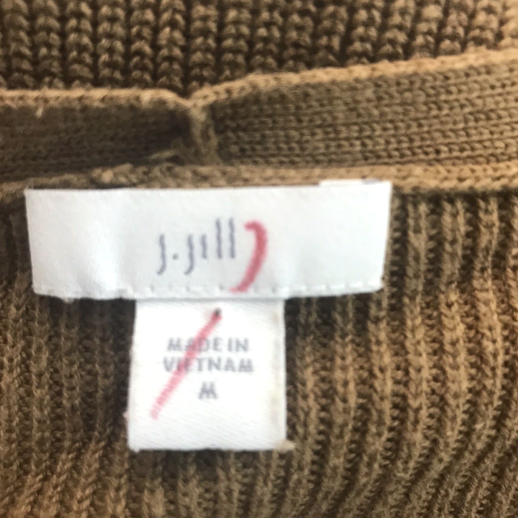 J. Jill J Jill Women's Pullover Sweater V-Neck Long Sleeve Casual Knit Fall Winter Size M Brown Size M / US 6-8 / IT 42-44 - 4 Thumbnail