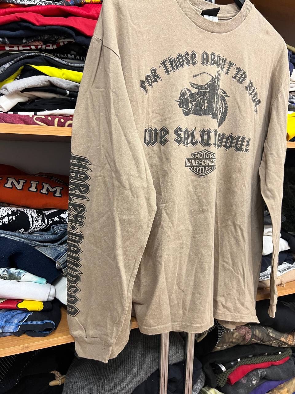 Harley Davidson CRAZY Y2K LIGHTNING CROSS GRUNGE SKATER OPIUM LONGSLEEVE TEE Size US L / EU 52-54 / 3 - 10 Thumbnail