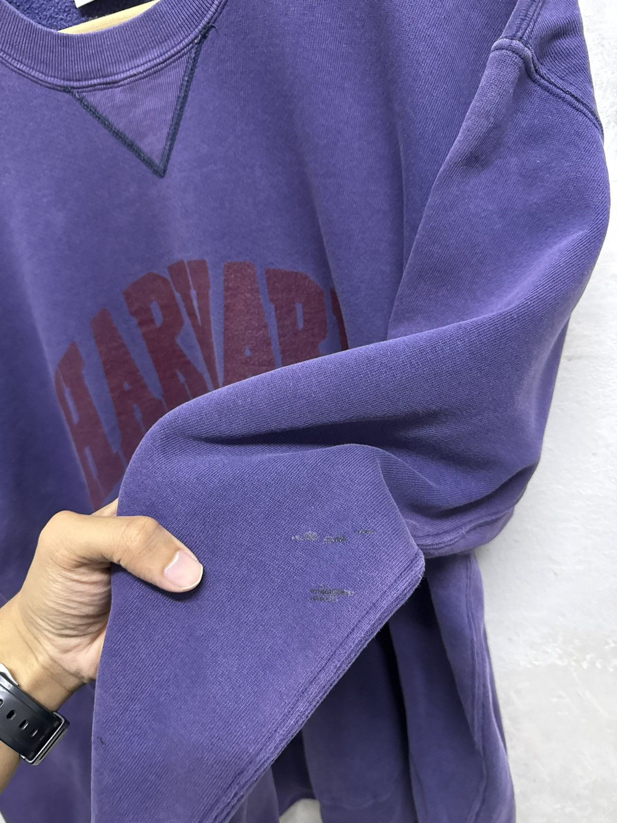 Russell Athletic Vintage 90s Distressed Russell ‘Harvard’ Crewneck Size US L / EU 52-54 / 3 - 6 Thumbnail