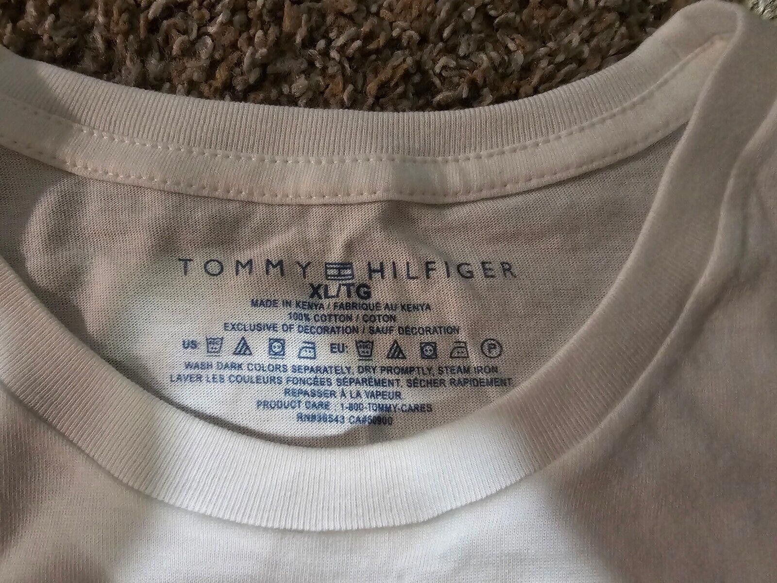 Tommy Hilfiger Tommy Hilfiger Shirt Mens XL White Logo Short Sleeve T Shirt Size US XL / EU 56 / 4 - 4 Thumbnail