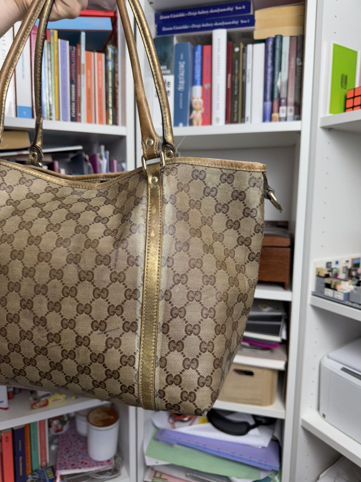 Designer × Gucci × Vintage Vintage y2k Gucci monogram tote / shopper bag luxury designer Size ONE SIZE - 8 Thumbnail
