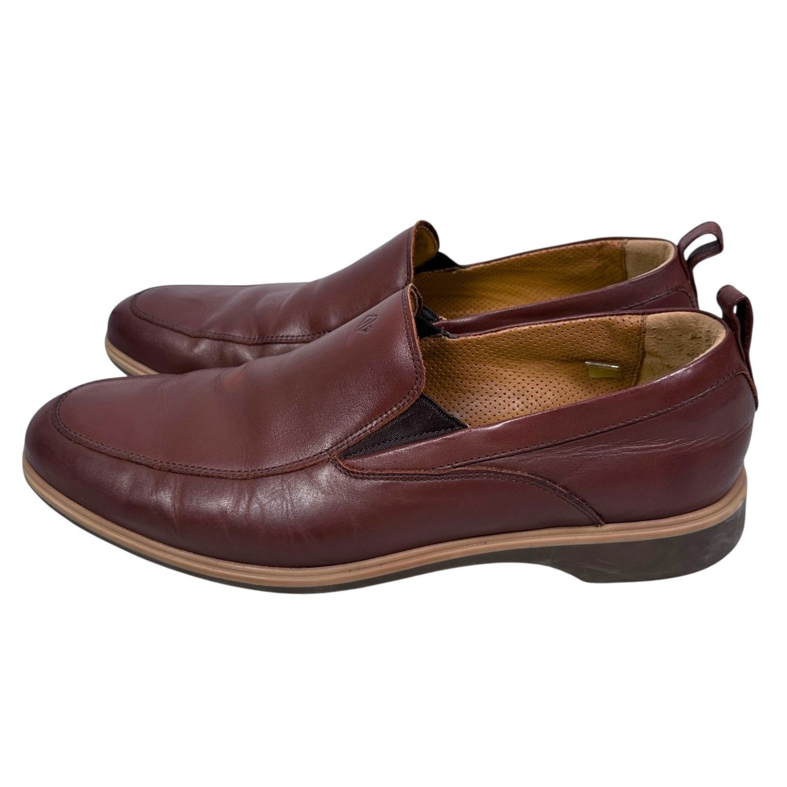 Other Amberjack Loafers Men’s US 12 M Brown Leather Slip On Shoes Size US 12 / EU 45 - 3 Thumbnail