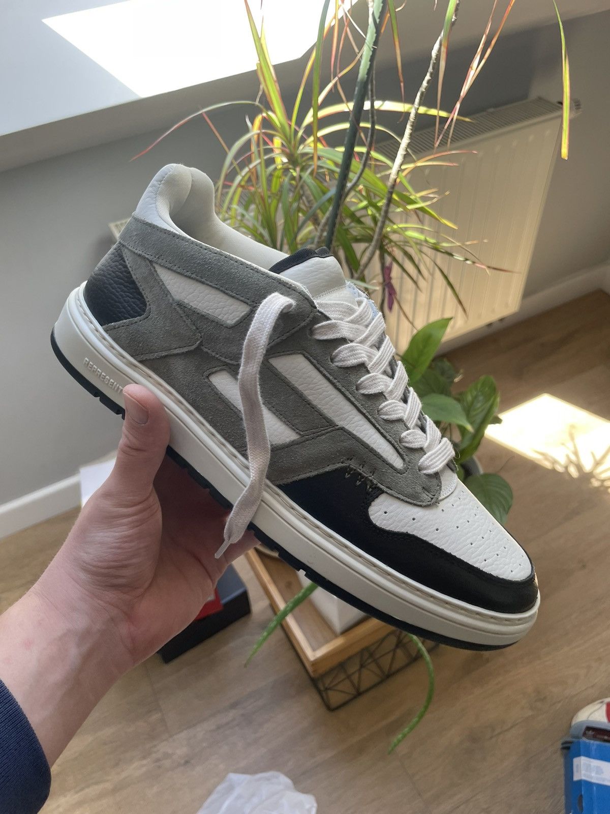Represent Clo. Represent Reptir Low Panelled Sneakers | Khaki | Leather Size US 11 / EU 44 - 1 Thumbnail