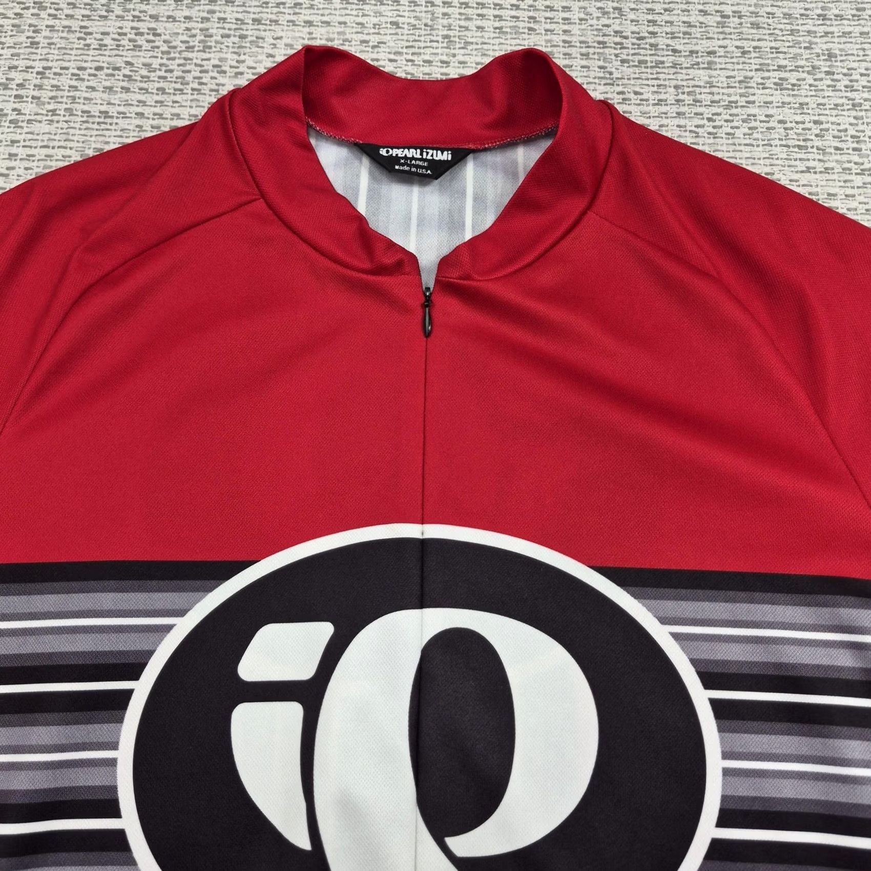 PEARL iZUMi VINTAGE Pearl Izumi Cycling Jersey Mens XL Red 1/4 Zip Striped Logo 2004 Size US XL / EU 56 / 4 - 4 Thumbnail
