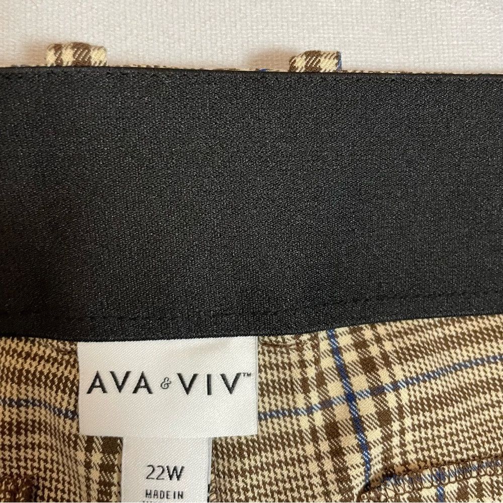 Other NWT New Ava & Viv Mid-Rise Plaid Ankle Length Pants Size 22 Size 42" / US 20 - 5 Thumbnail