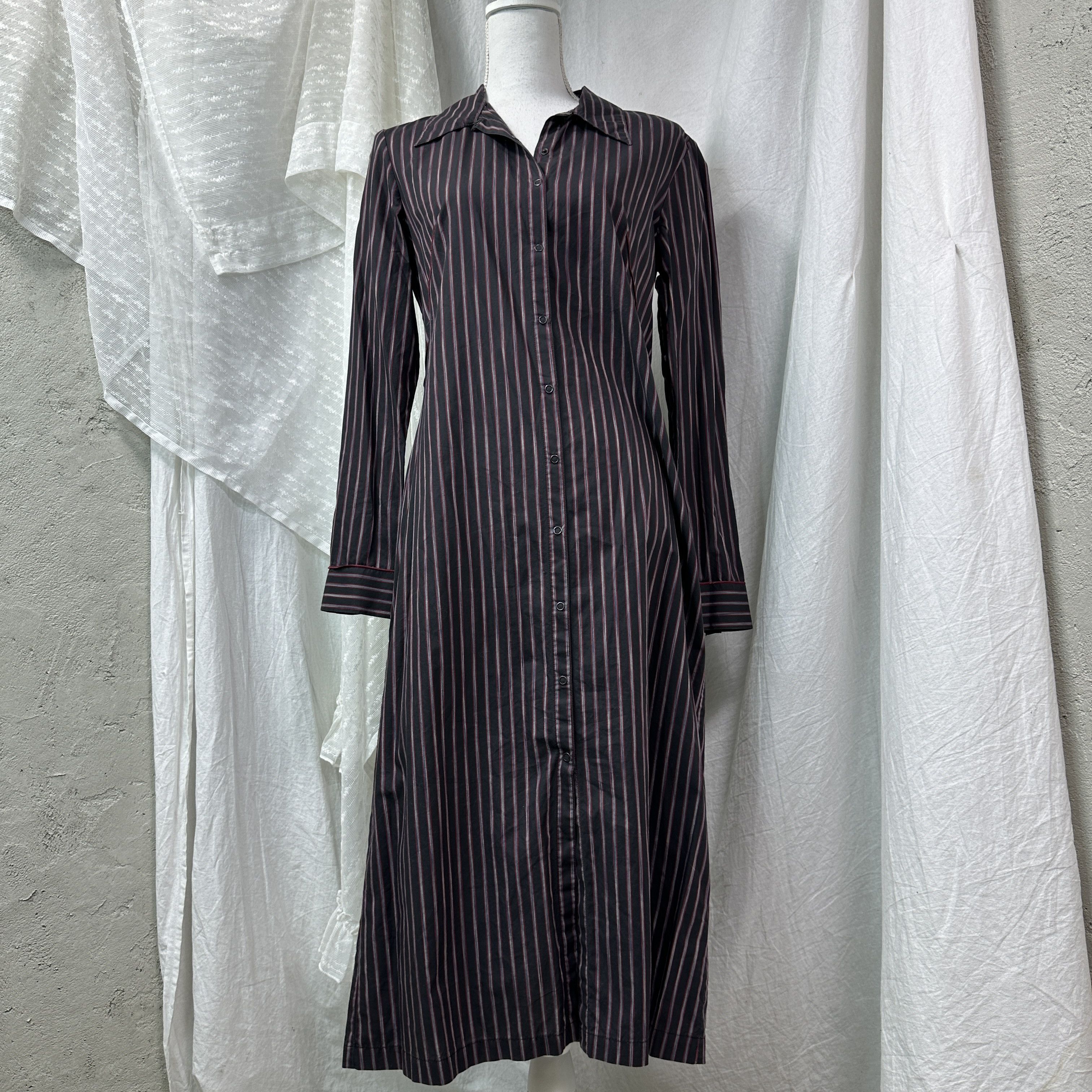 Cop Copine Vintage Striped Cop Copine Ceci N’est Pas A Stripe Dress 00s Size L / US 10 / IT 46 - 8 Thumbnail