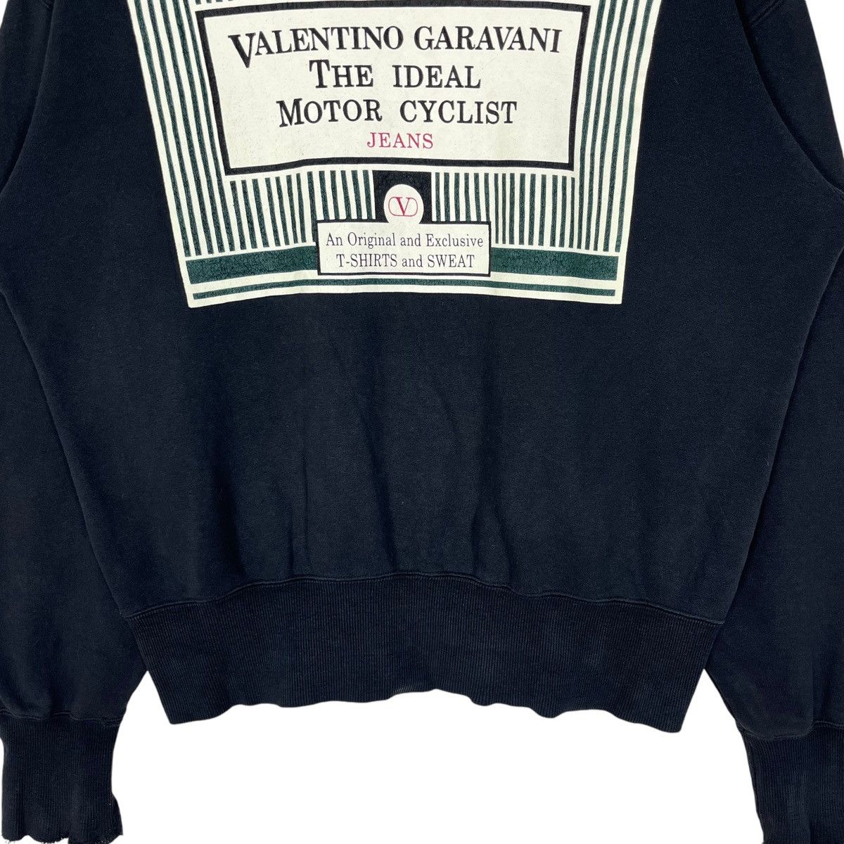 Valentino × Vintage Distressed Vintage 90’s Valentino Garavani Jeans Sweatshirt Size US L / EU 52-54 / 3 - 4 Thumbnail