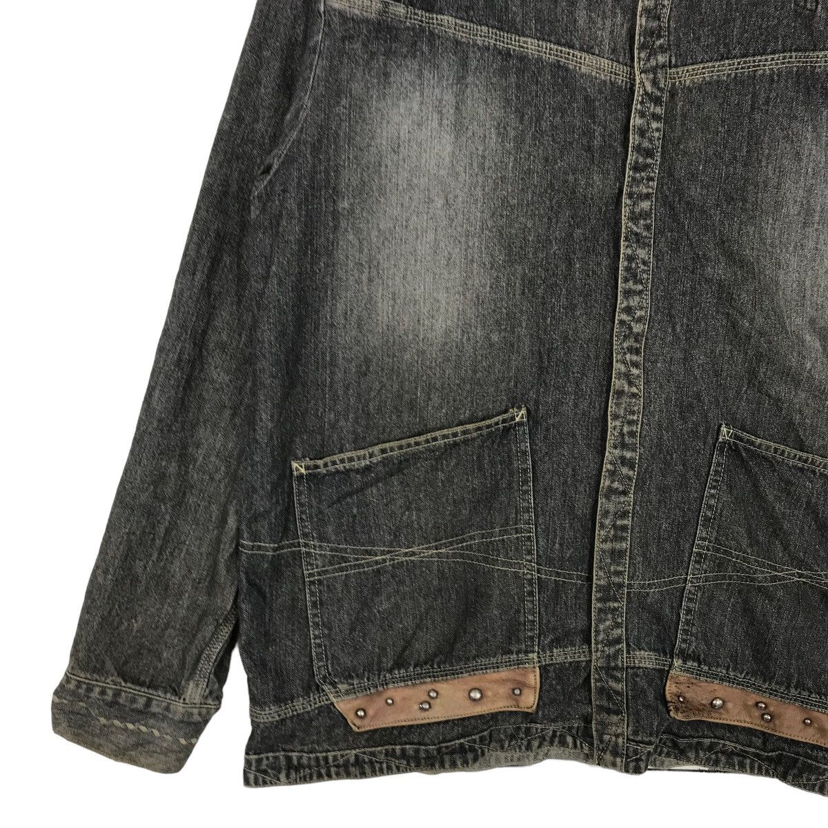 Japanese Brand 💥 REBIRT DYED BLACK DENIM JACKET MADE IN JAPAN Size US M / EU 48-50 / 2 - 5 Thumbnail