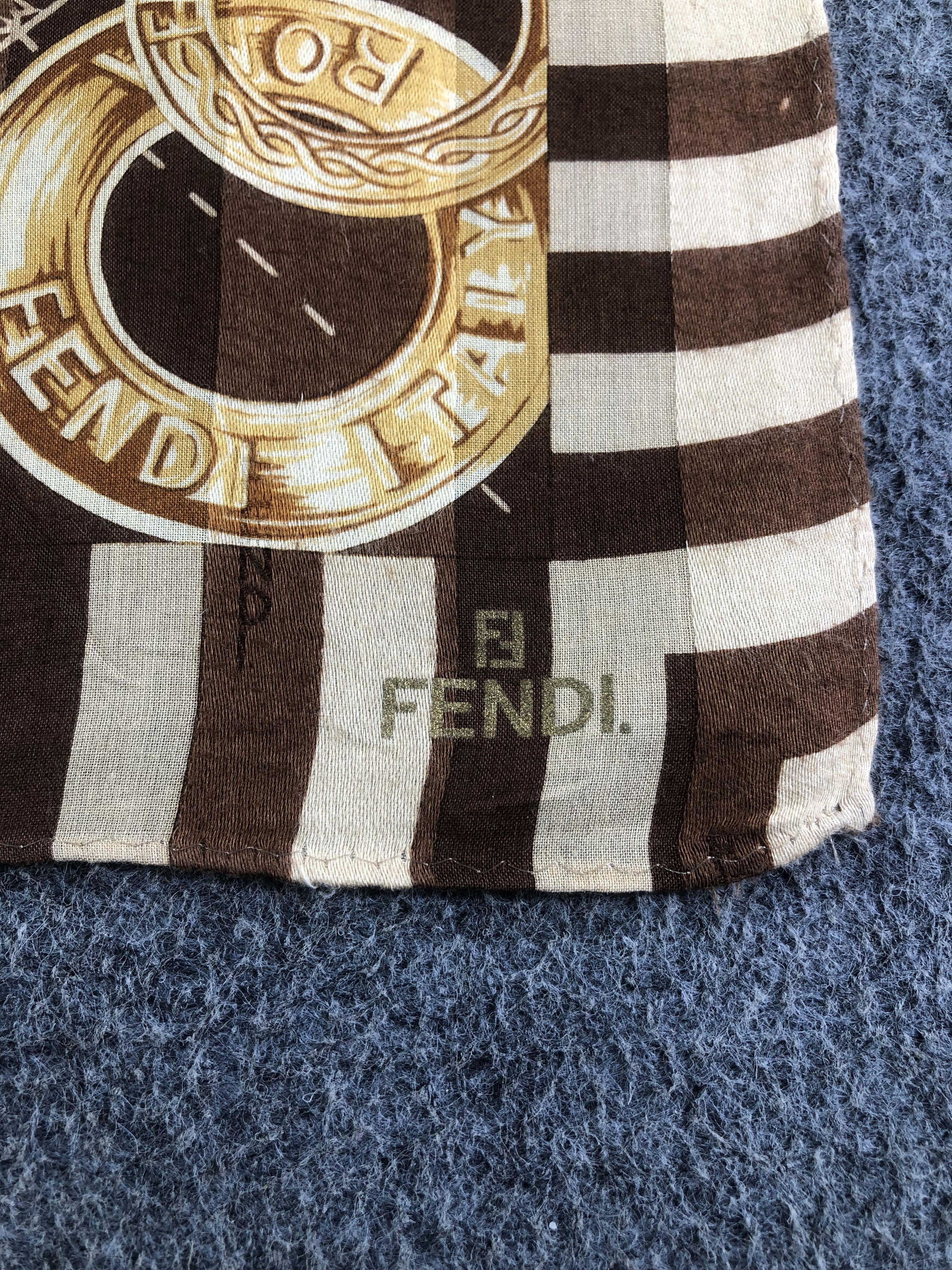 Vintage Fendi Handkerchief / Bandana / Neckerchief A1897 Size ONE SIZE - 5 Thumbnail