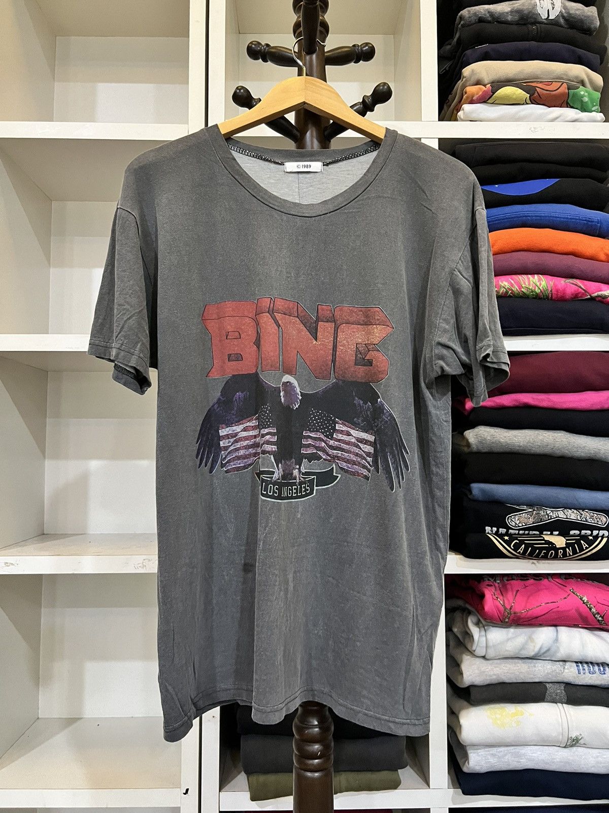 image of Vintage Anine Eagle Top in Grey, Men's (Size Medium)