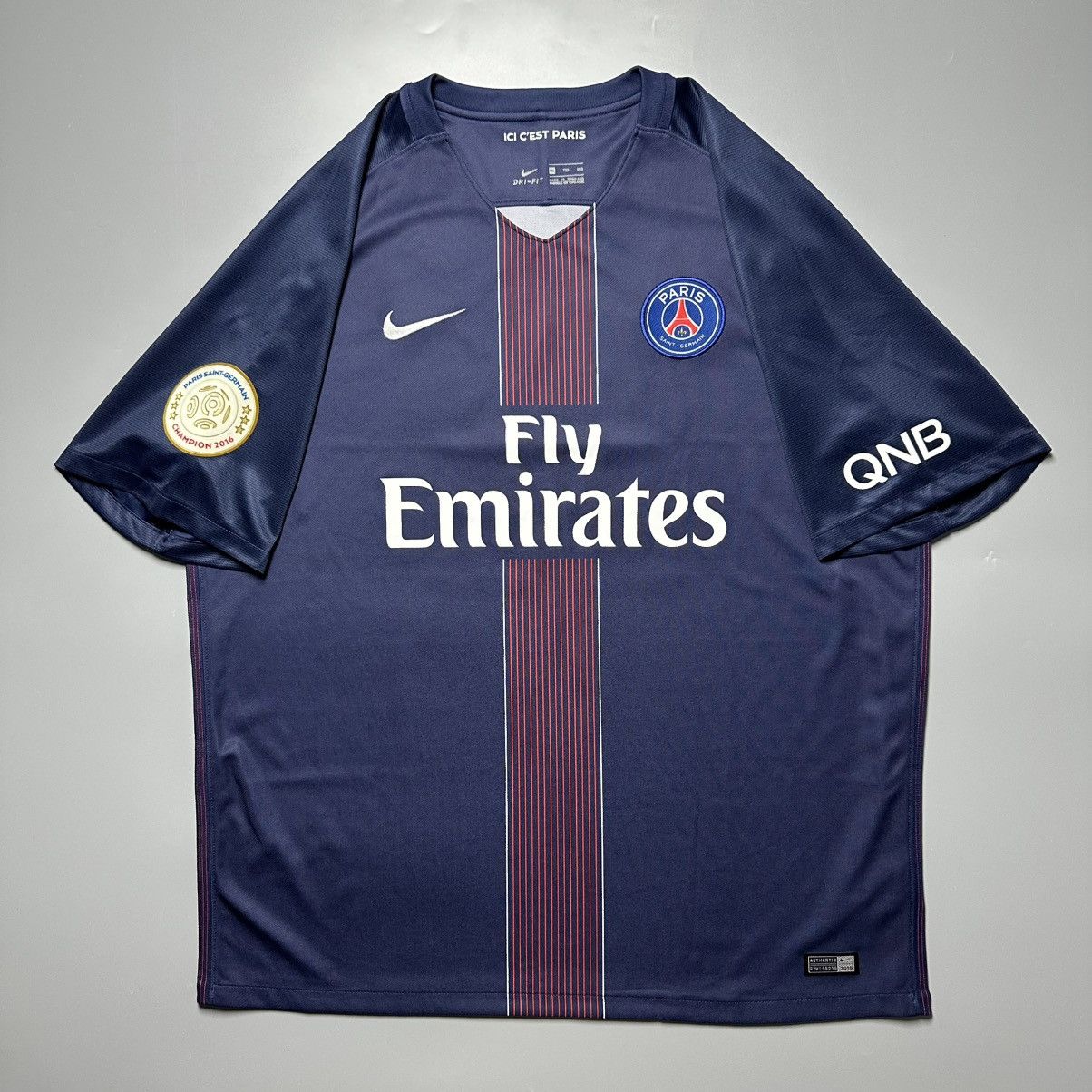 Nike PSG NIKE 2016/2017 FOOTBALL SOCCER HOME JERSEY #11 DI MARIA Size US XXL / EU 58 / 5 - 2 Thumbnail