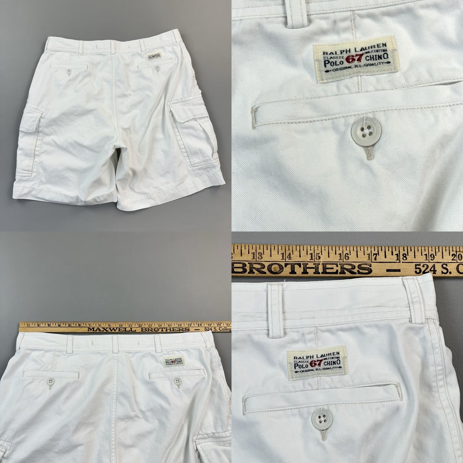Polo Ralph Lauren VINTAGE Polo Ralph Lauren Shorts Mens 38 White Chino Cargo Casual Preppy Size US M / EU 48-50 / 2 - 8 Thumbnail