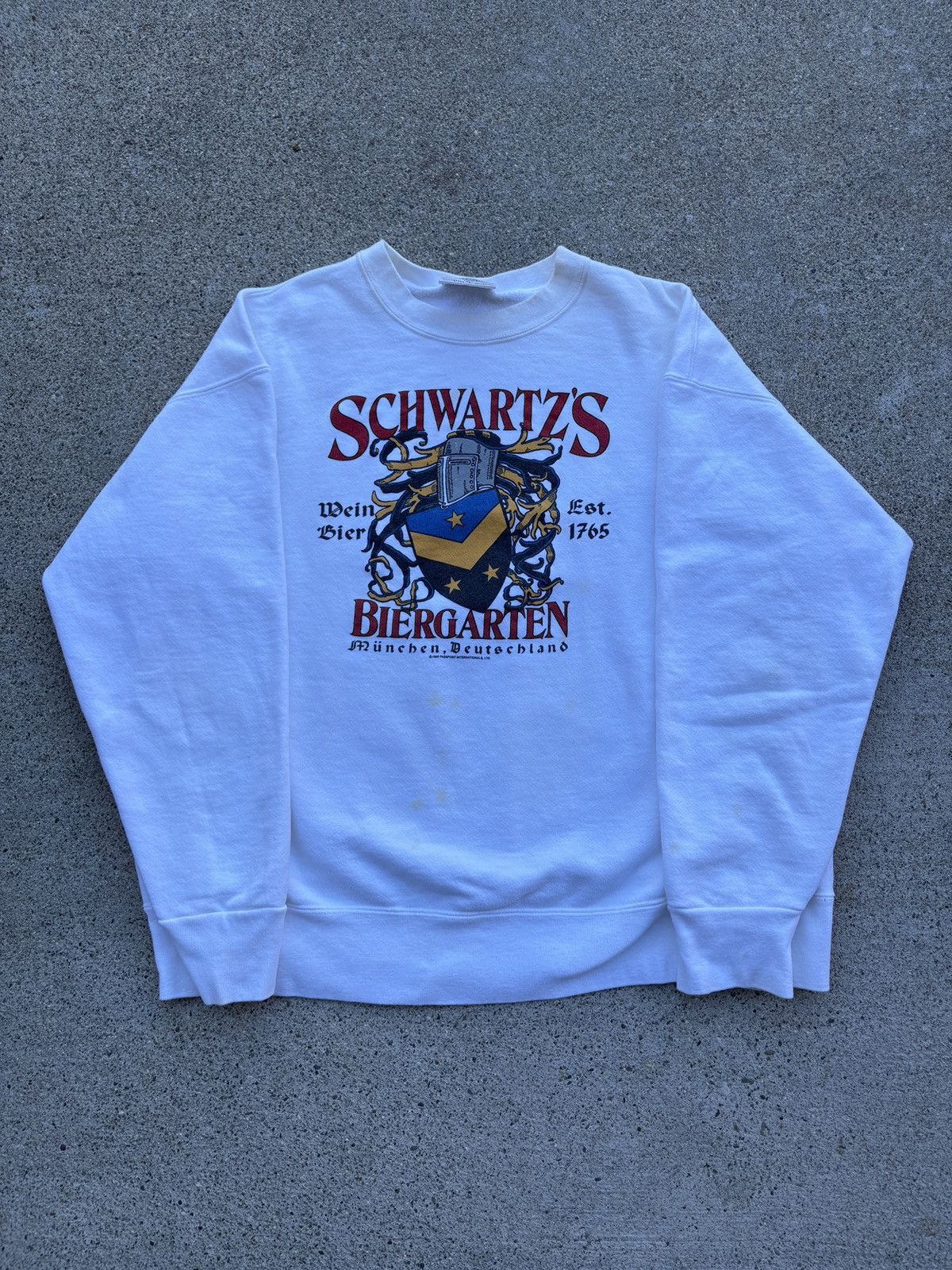 Hanes Vintage 1989 “Schwartz’s Biergarten” Germany Sweater Size L Size US XL / EU 56 / 4 - 1 Thumbnail