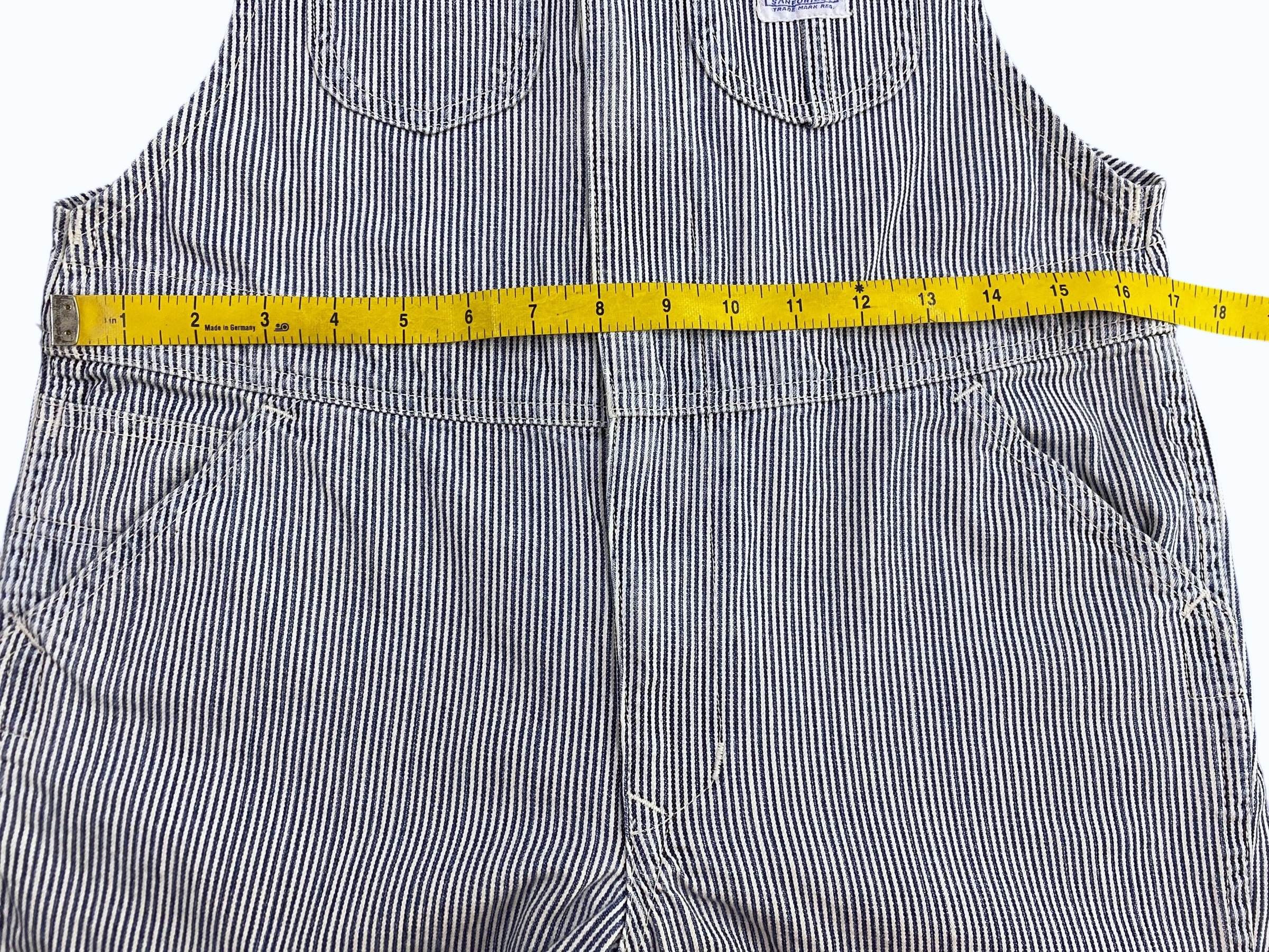 Japanese Brand × Lee Lee Stripes Denim Bib Overalls Hickory Workwear Size US 33 - 12 Thumbnail