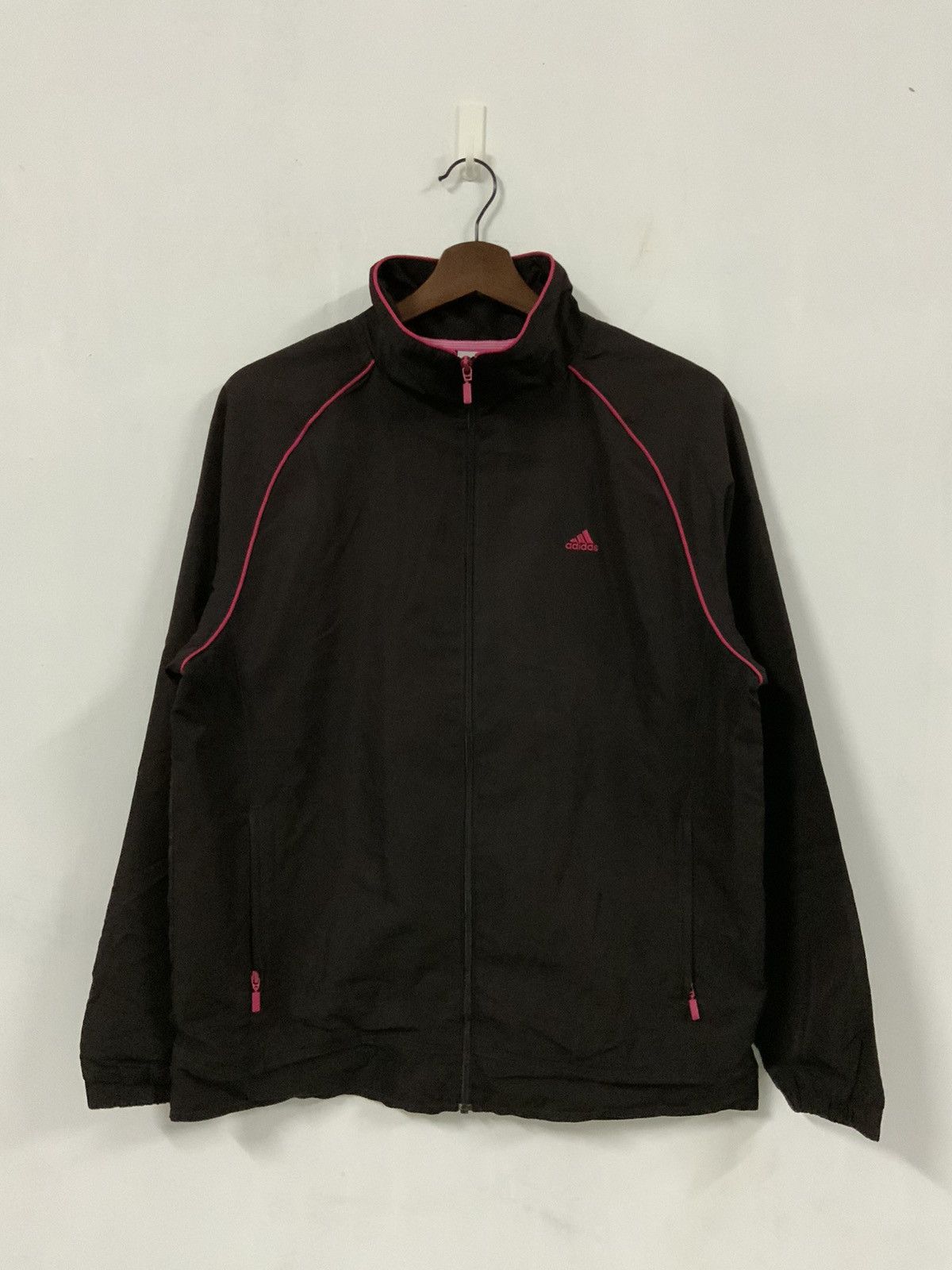 Adidas Adidas Spellout Pink Light Jacket Size US L / EU 52-54 / 3 - 1 Thumbnail