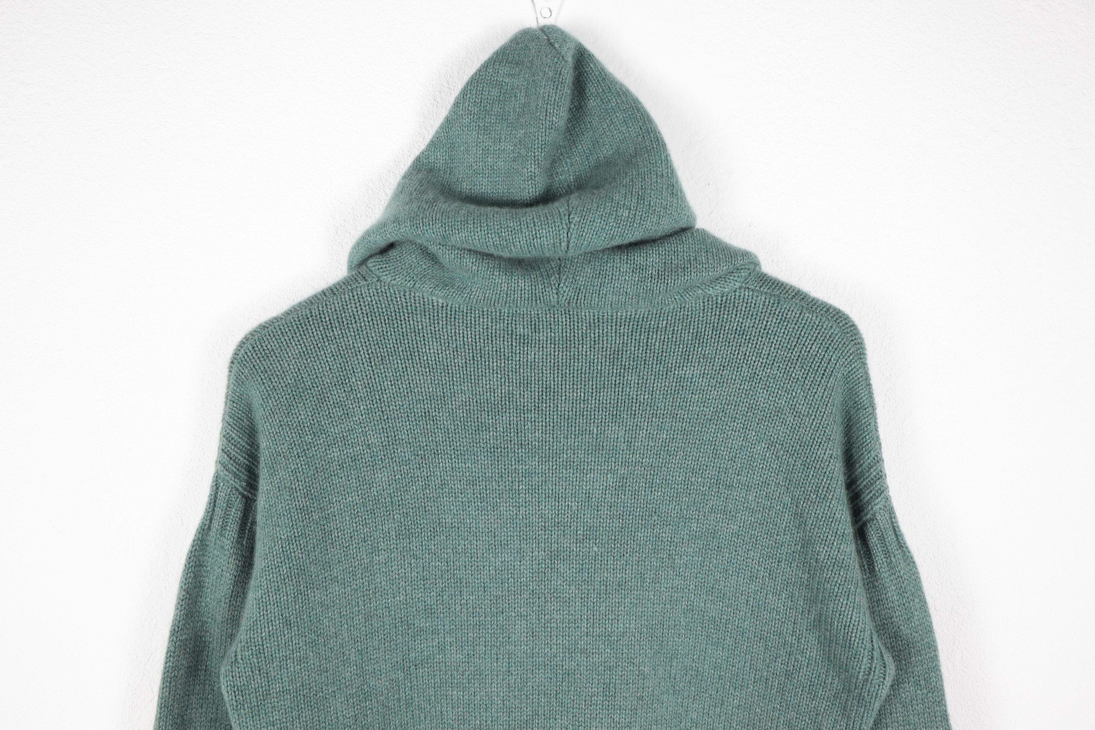 Burberry × Burberry Prorsum Women's Burberry Brit Knight Logo Green Cashmere Hoodie M Size M / US 6-8 / IT 42-44 - 9 Thumbnail