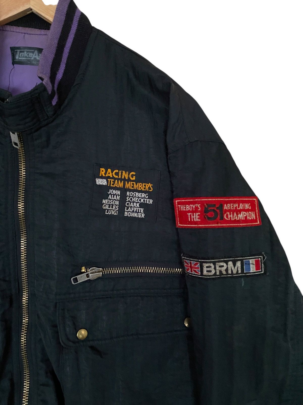 Vintage Vintage Racing Brand Take Aspa Bomber Jacket 1990s Size US M / EU 48-50 / 2 - 5 Thumbnail