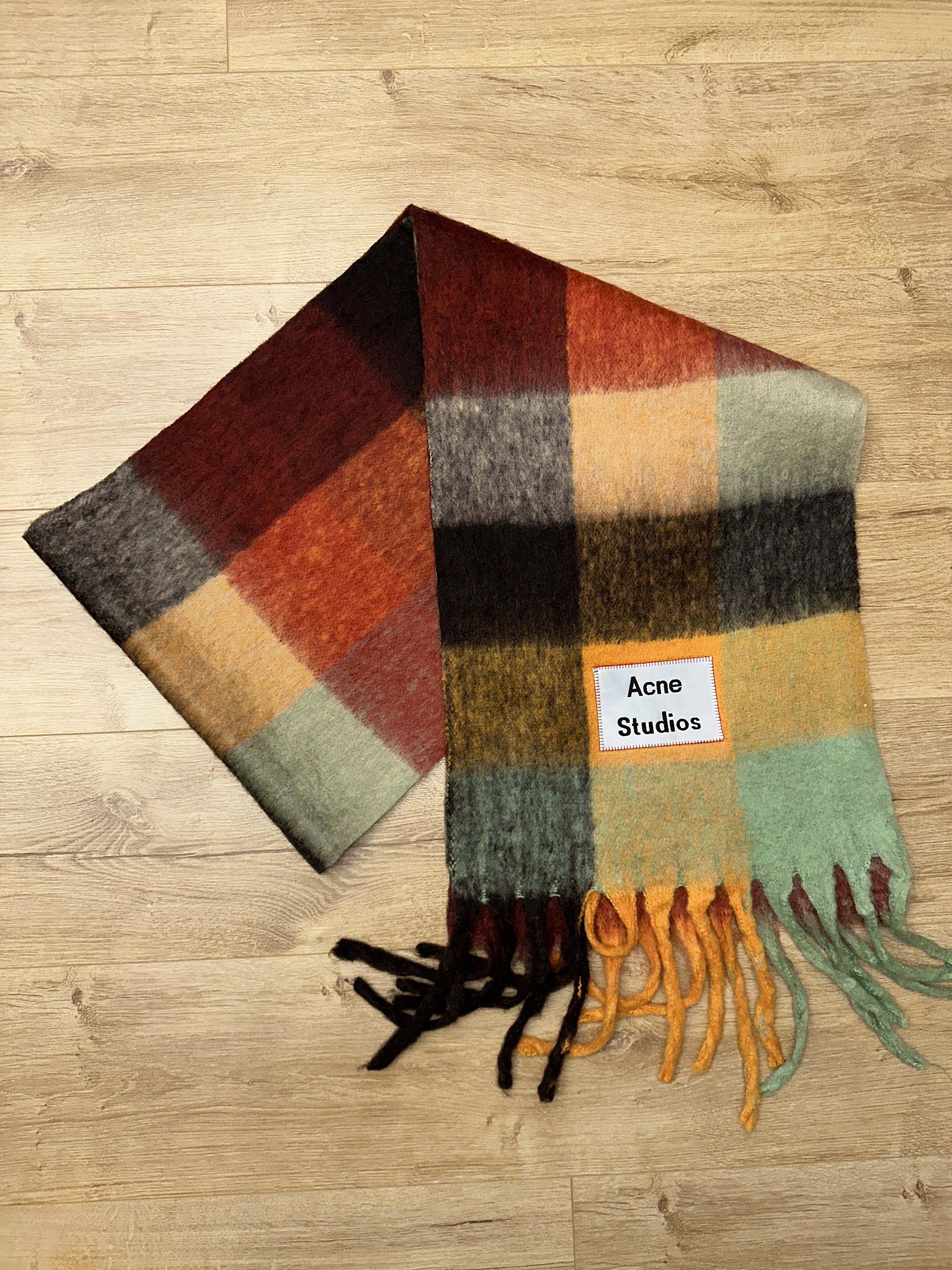 Acne Studios Acne Studios Check Wool Mohair Scarf Unisex 250cm Size ONE SIZE - 2 Thumbnail