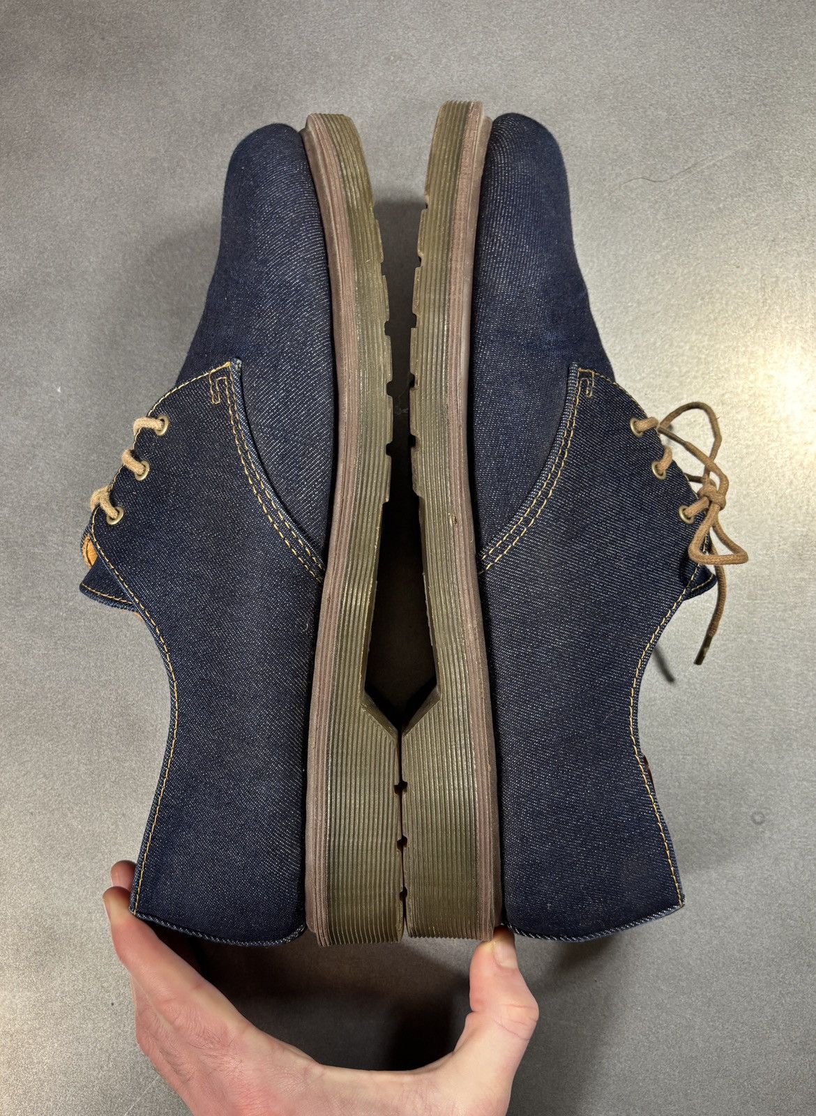Dr. Martens F/W 2004 Doc Martens Denim Derby Boots Y2K Vintage Cagney 10 Size US 10.5 / EU 43-44 - 15 Thumbnail