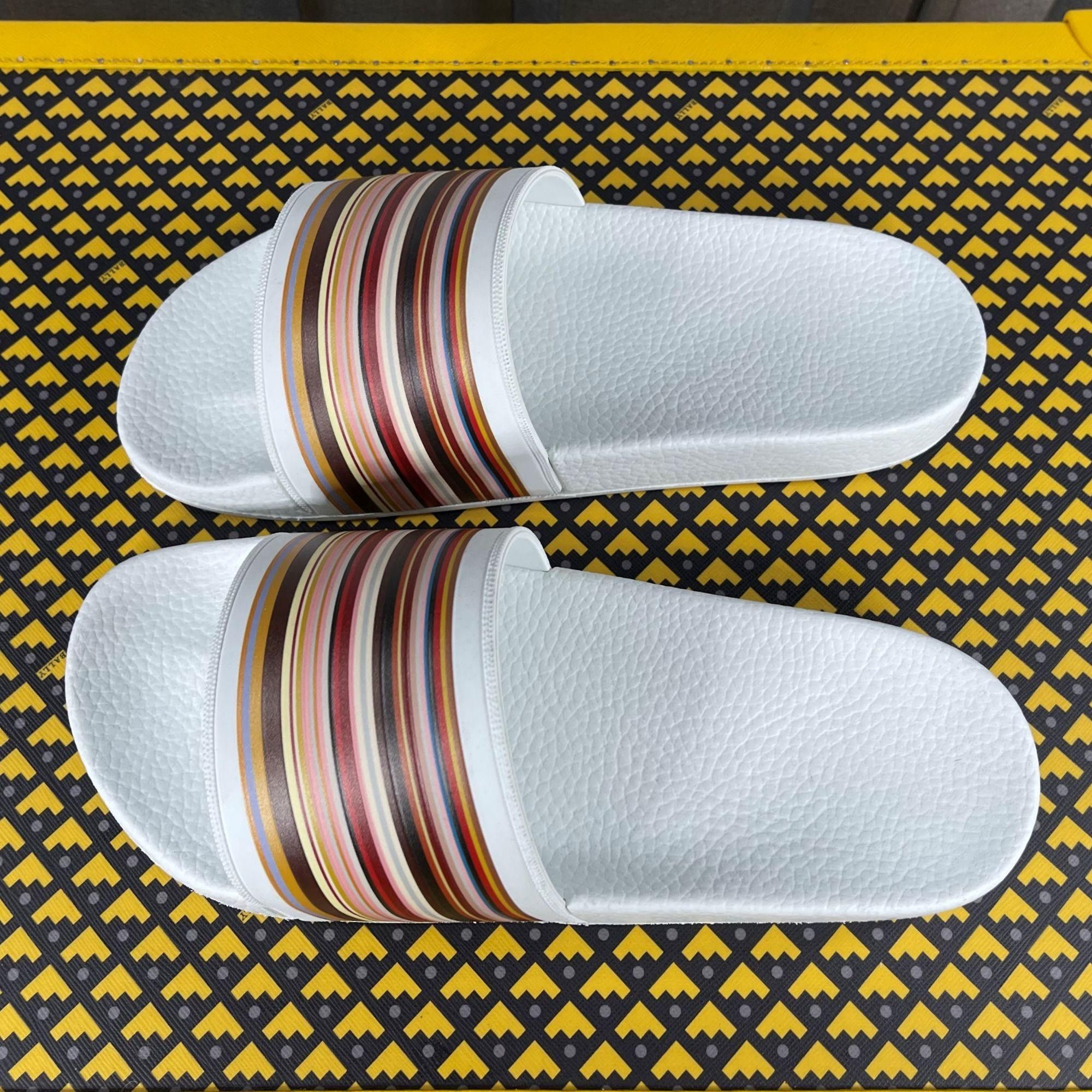 Paul Smith Paul Smith Ruben White Polyurethane Slides US 9 Size US 9 / EU 42 - 3 Thumbnail