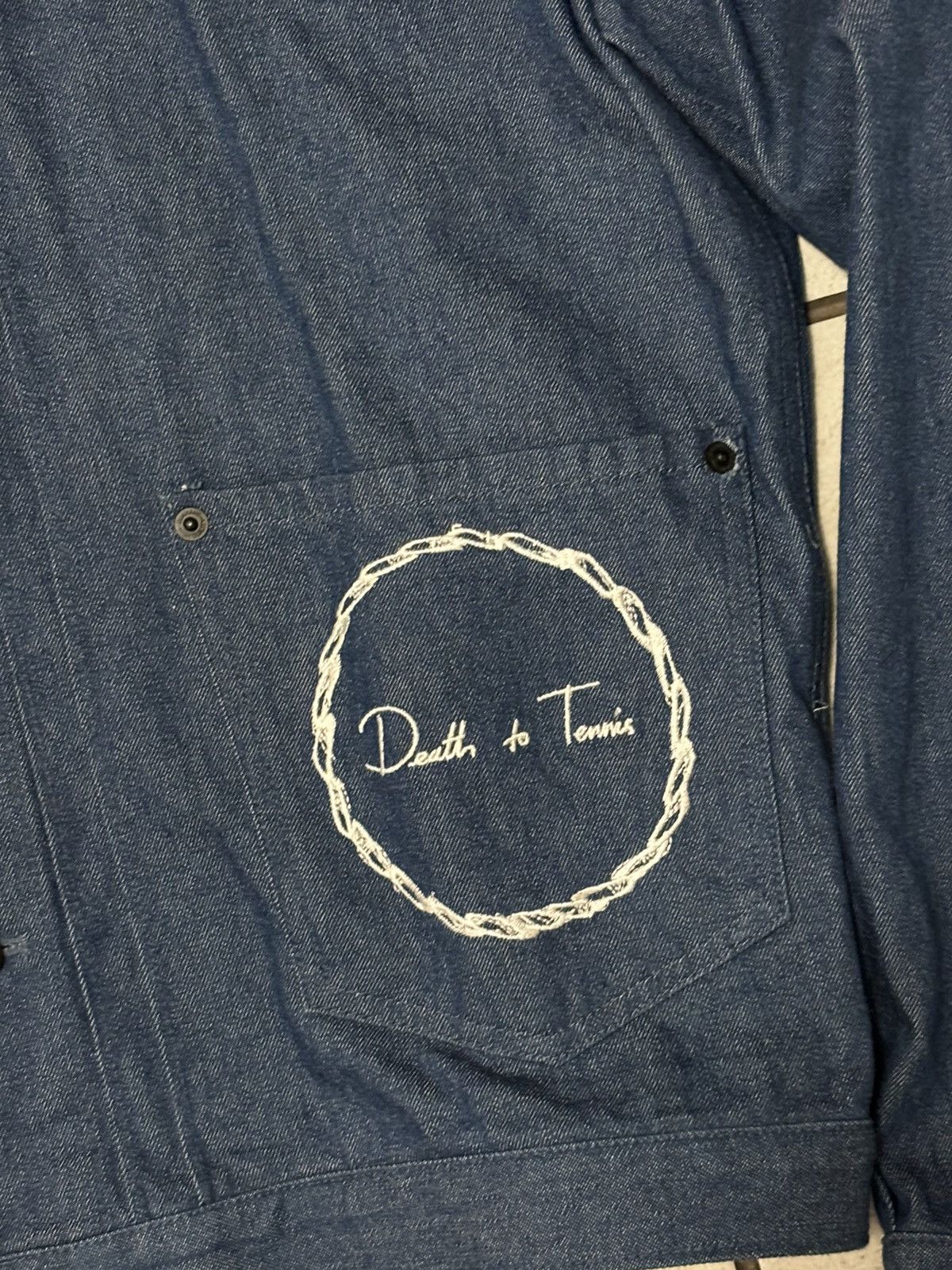 Vintage Embroidered Logo Denim Jacket Size US S / EU 44-46 / 1 - 3 Thumbnail
