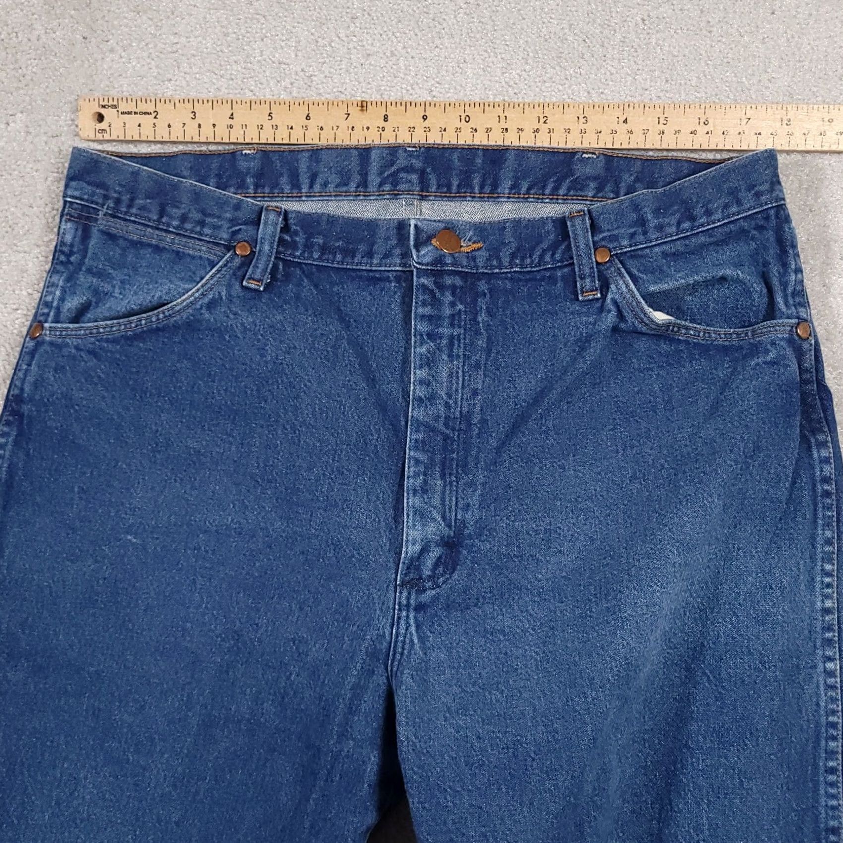 Wrangler VINTAGE Wrangler Cowboy Cut Jeans 13MWZ Original Fit Men 38x33 Hemmed 35x31 Blue Denim Cowboy Mens Jeans Size US 38 / EU 54 - 6 Thumbnail