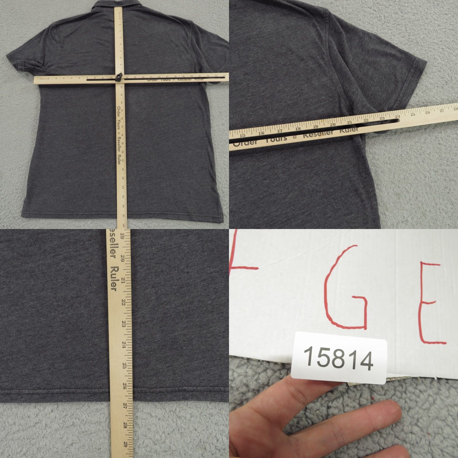 Vintage Fair Harbor Polo Shirt Mens Large Grey Charcoal Heather Short Sleeve Surf Beach Size US L / EU 52-54 / 3 - 8 Thumbnail