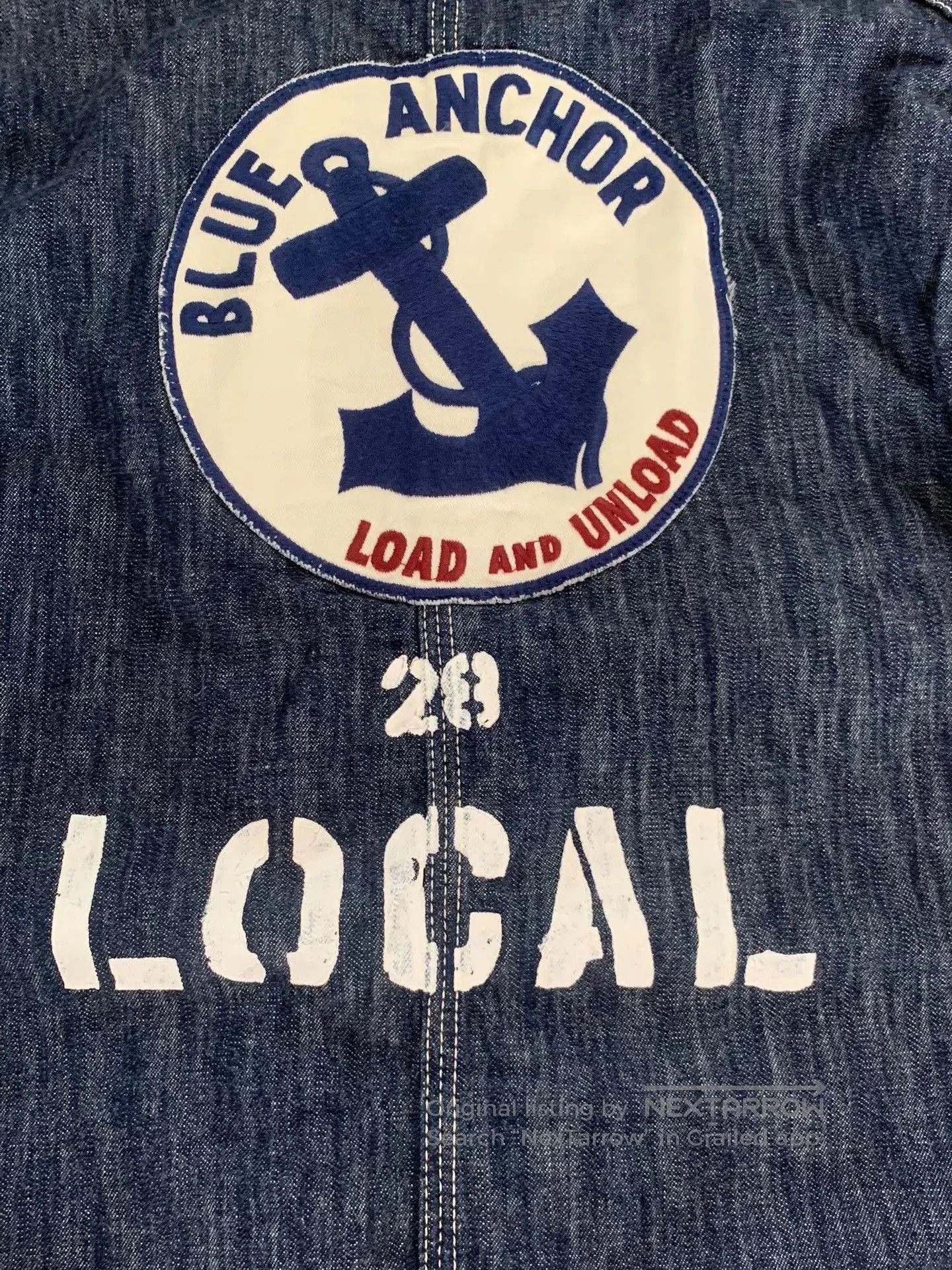 The Real McCoy's vintage naval theme denim jacket. Size US M / EU 48-50 / 2 - 6 Thumbnail