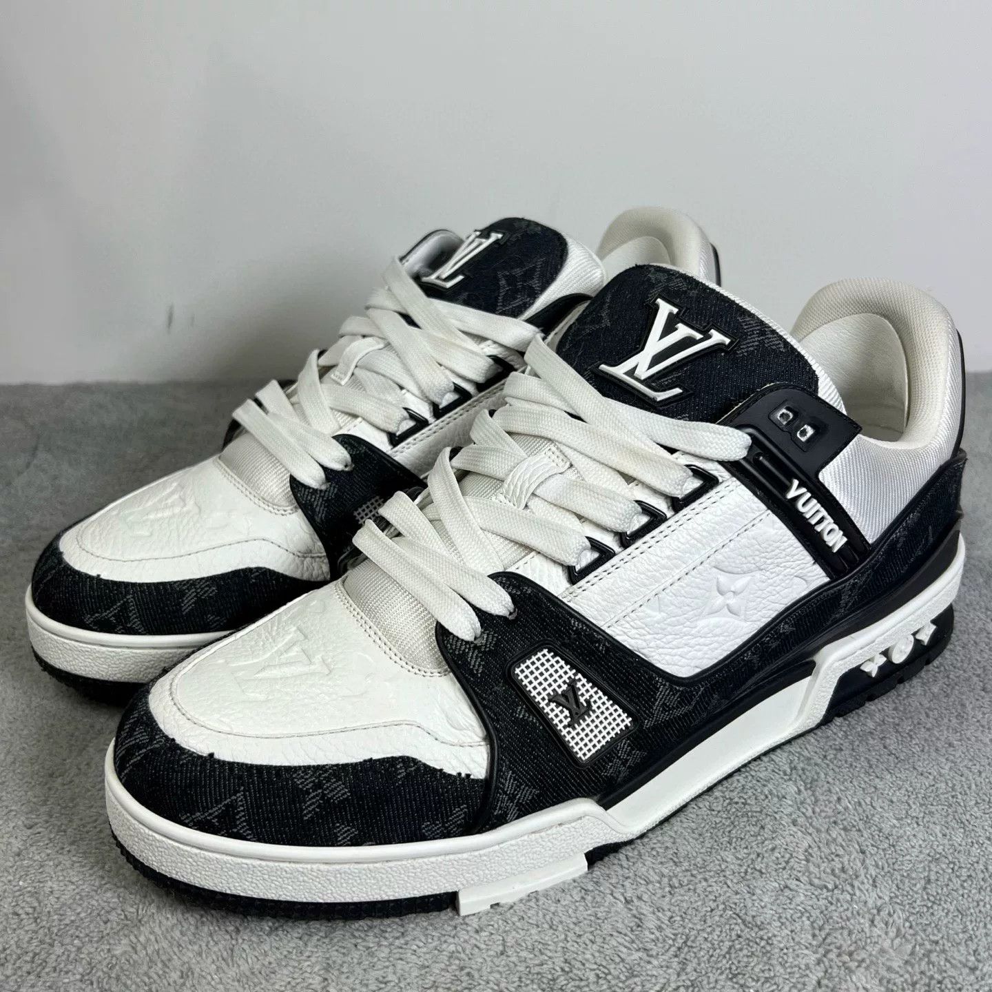 Louis Vuitton Louis Vuitton Training Denim Black Lowtop Sneakers 42 Men Size US 9 / EU 42 - 1 Thumbnail