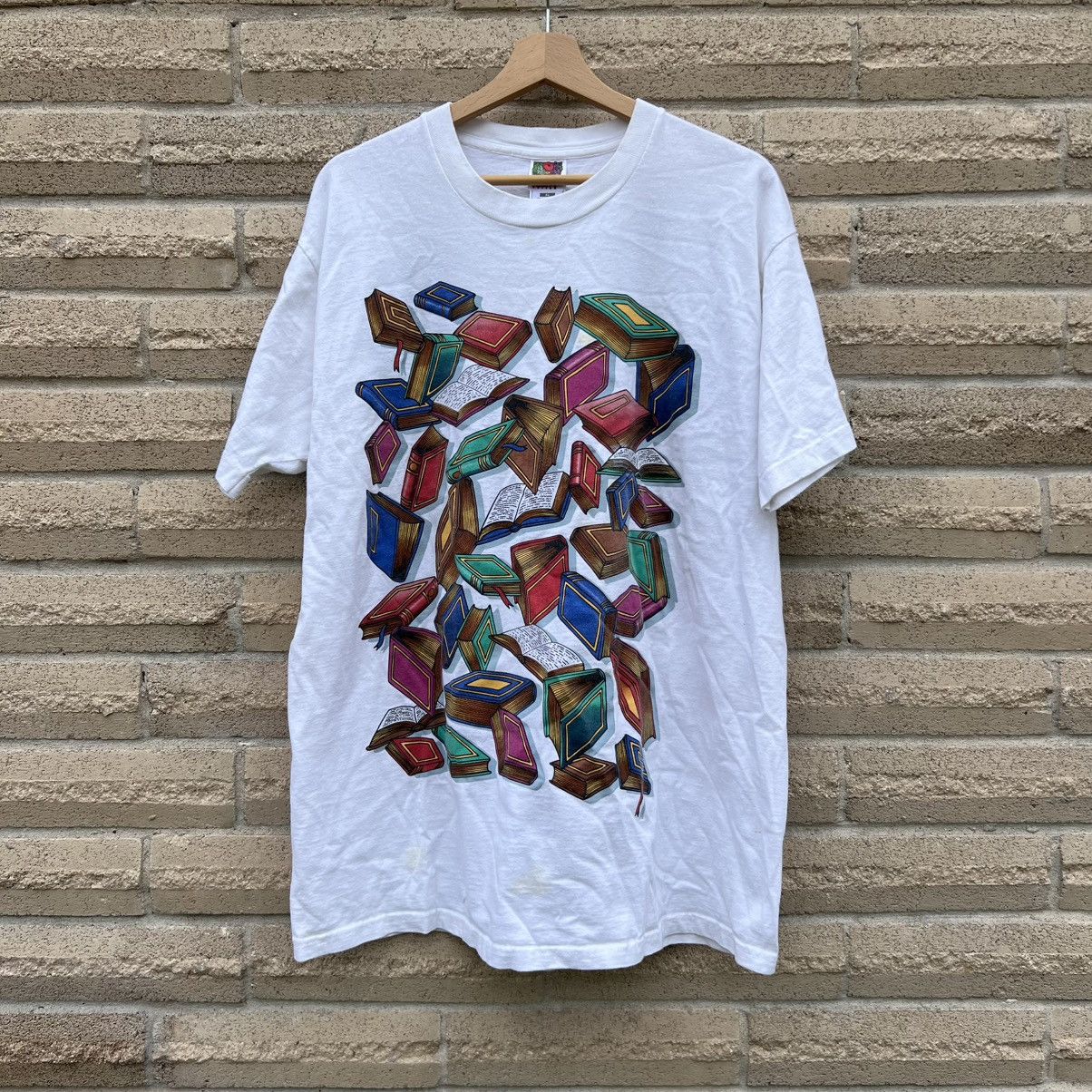 Vintage Vintage 90s Library of Congress All Over Print Graphic Shirt Size US XL / EU 56 / 4 - 1 Thumbnail