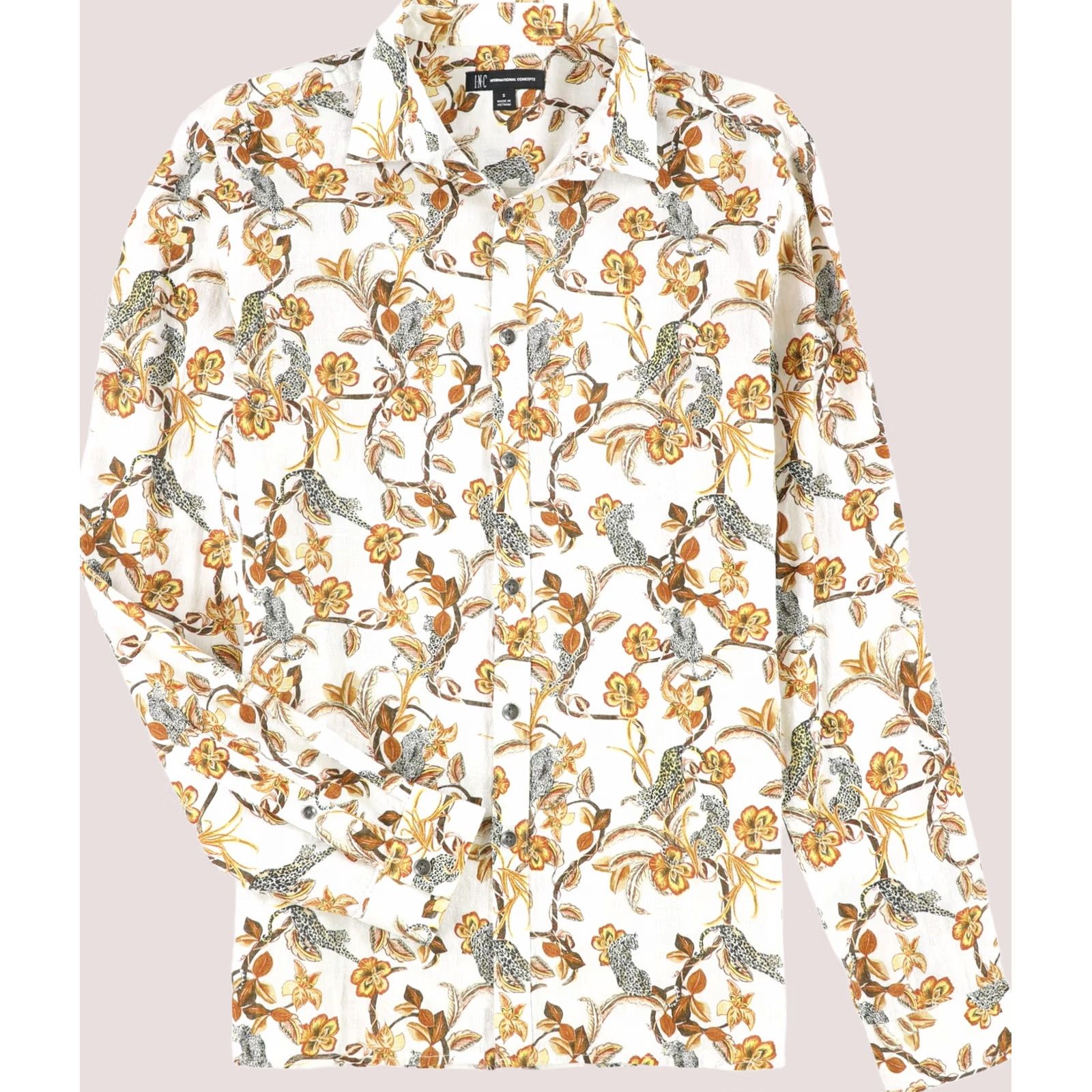 Vintage I.N.C Mens Tropical Button Up Shirt, Multicoloured, Small Size US S / EU 44-46 / 1 - 1 Thumbnail