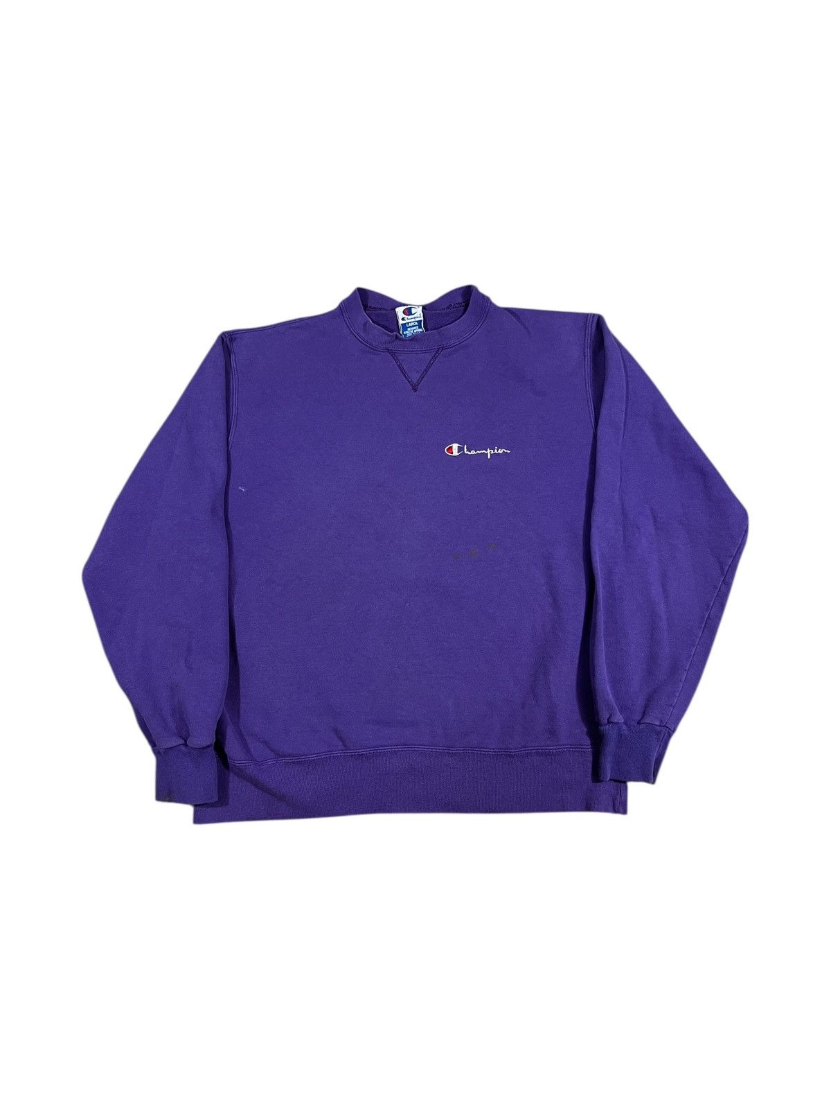 Champion Vintage 90s Champion Crewneck Sweatshirt Faded Purple Size US L / EU 52-54 / 3 - 1 Thumbnail