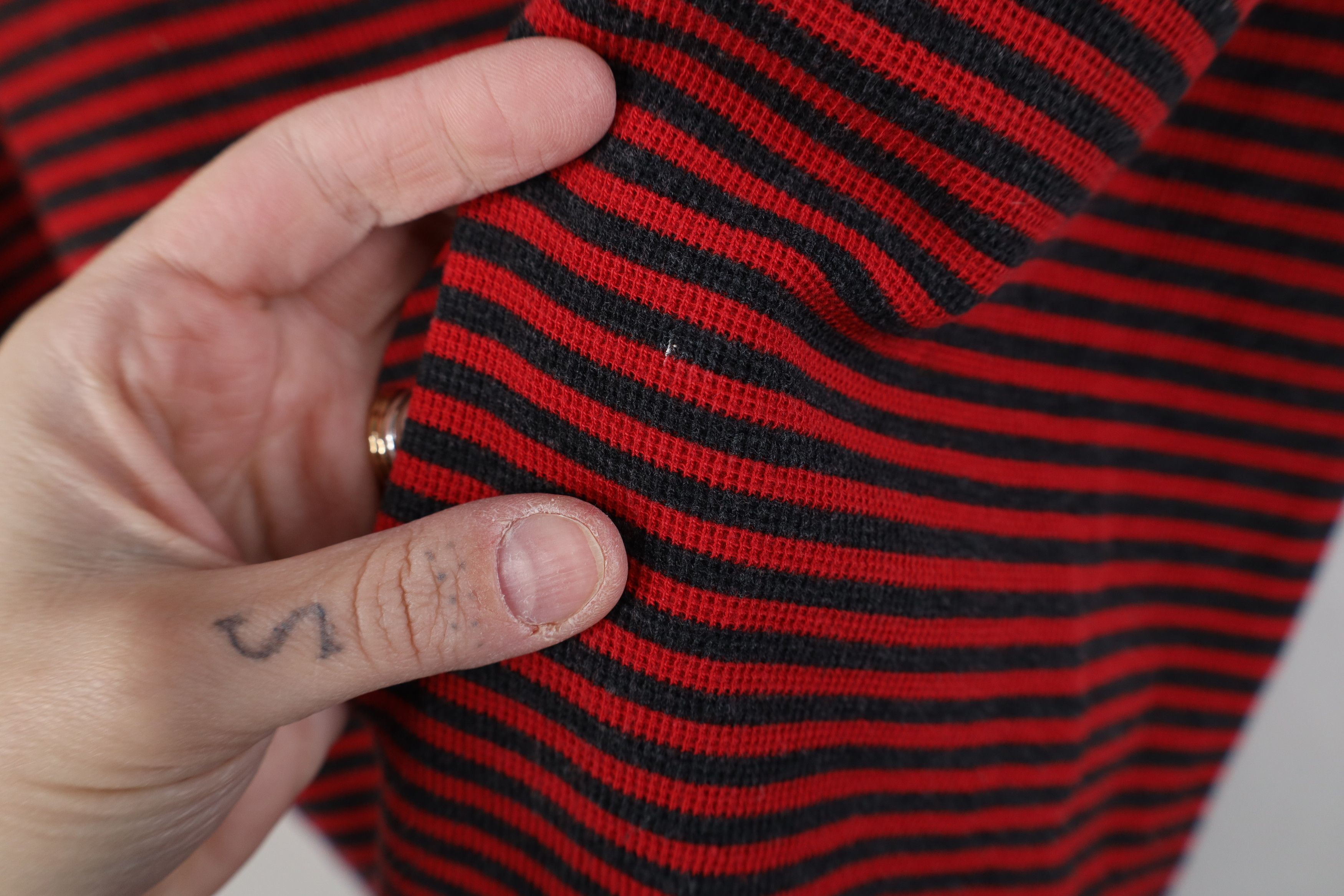 Ralph Lauren Vintage 90s Ralph Lauren Waffle Knit Golf Polo Shirt Red Size US XL / EU 56 / 4 - 5 Thumbnail