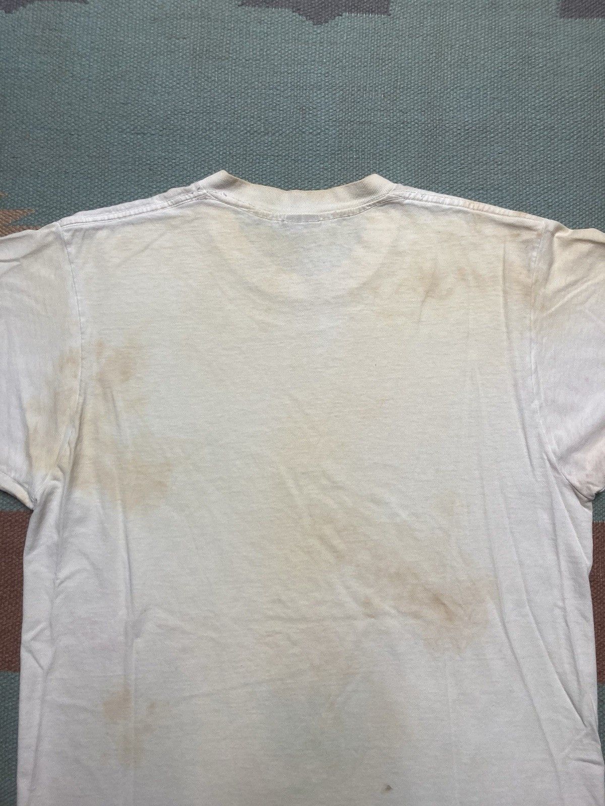 Vintage 80s blank white t shirt BVD grunge worn cotton soft large Size US L / EU 52-54 / 3 - 10 Thumbnail