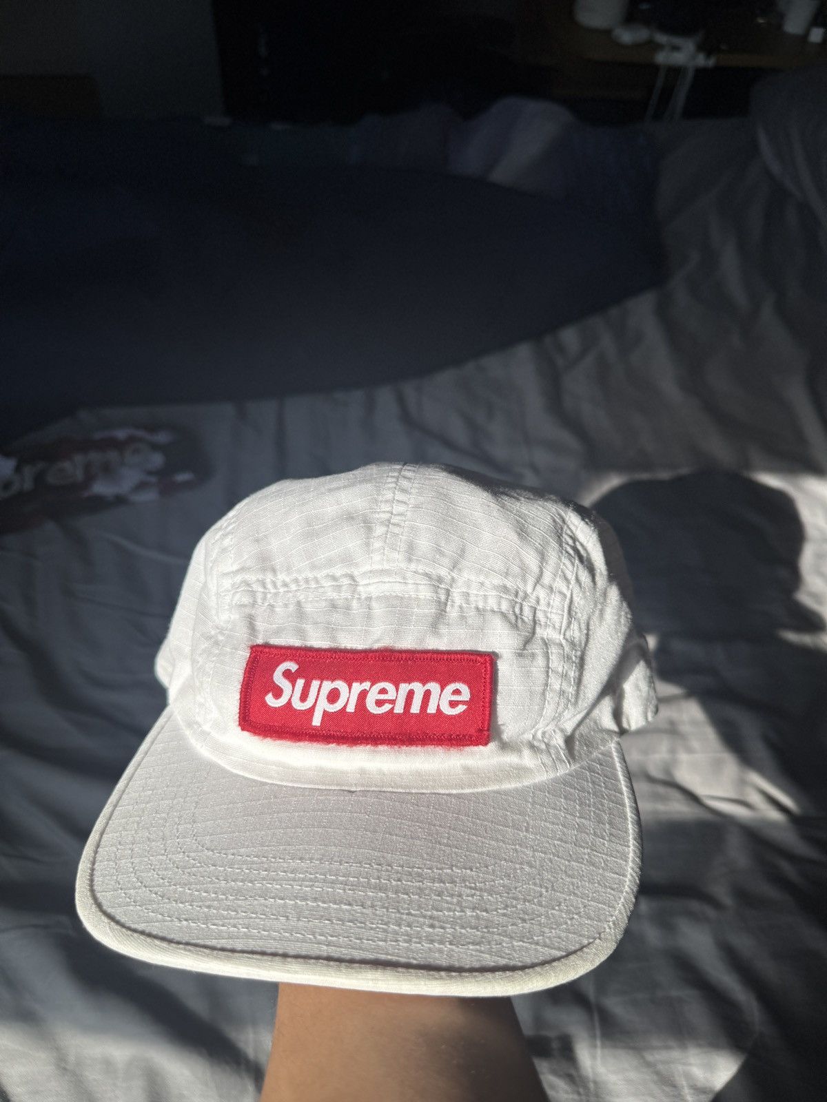 Supreme Supreme Metal D-Ring White Camp Cap Size ONE SIZE - 2 Thumbnail