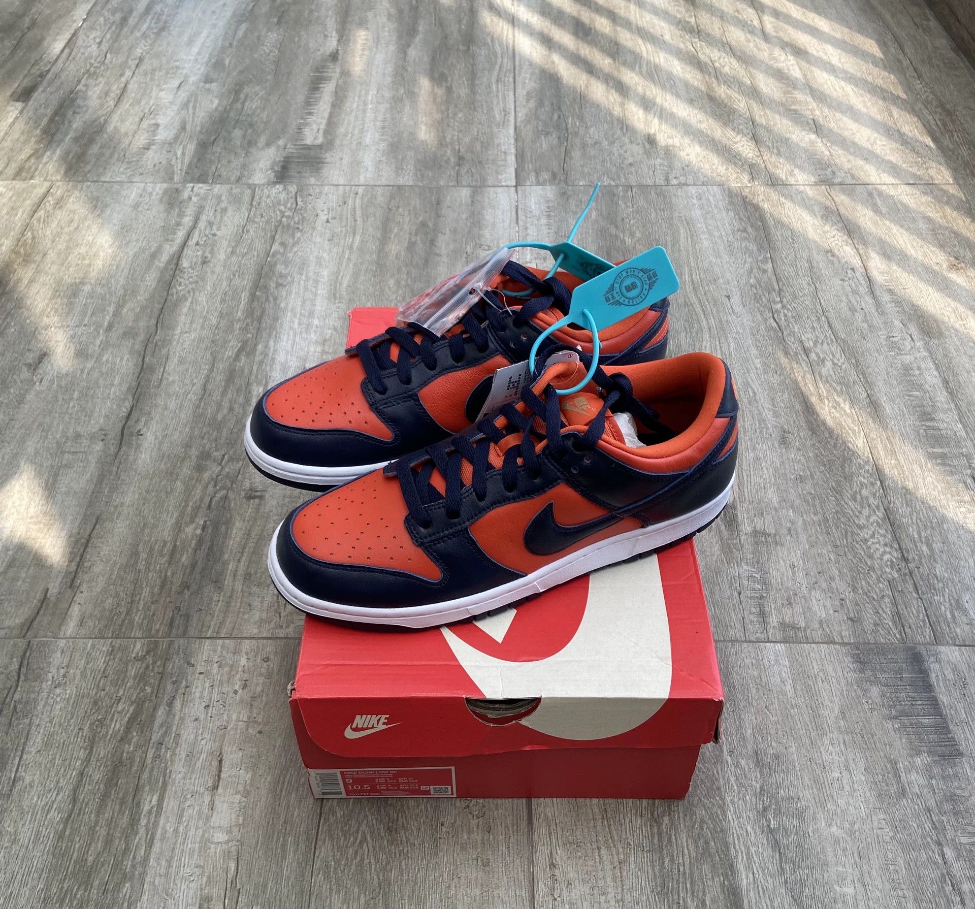 Nike Nike Dunk Low SP Champ Colors Blue Orange 42.5 Size US 9.5 / EU 42-43 - 2 Thumbnail