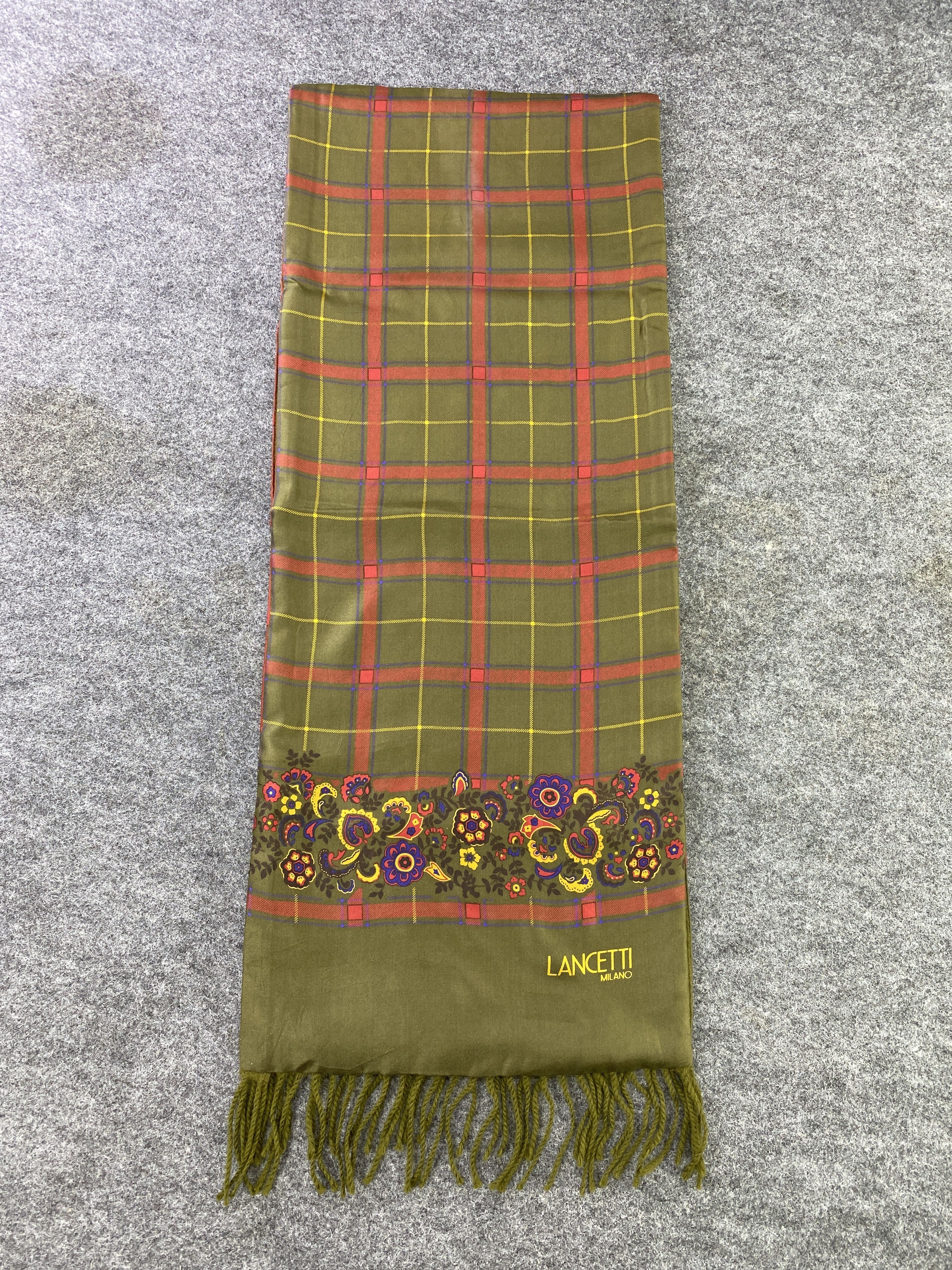 Designer Lancetti Milano Silk Scarf / Muffler / Neckwear -T512 Size ONE SIZE - 2 Thumbnail