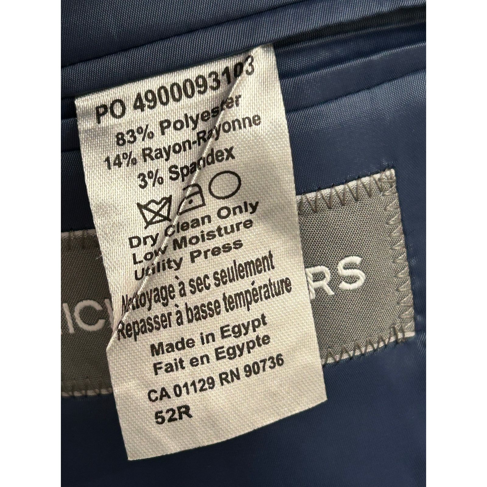 Michael Kors Michael Kors Men’s Light Blue Checked Blazer Sport Coat 52R Size 52R - 4 Thumbnail