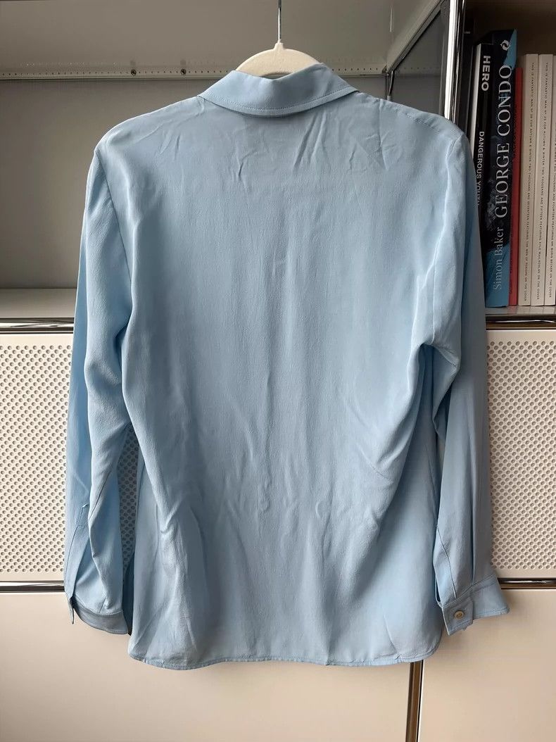 Gucci Gucci Size 38 Light blue mulberry silk shirt 2501-Nextarrow Size US XXS / EU 40 - 2 Thumbnail