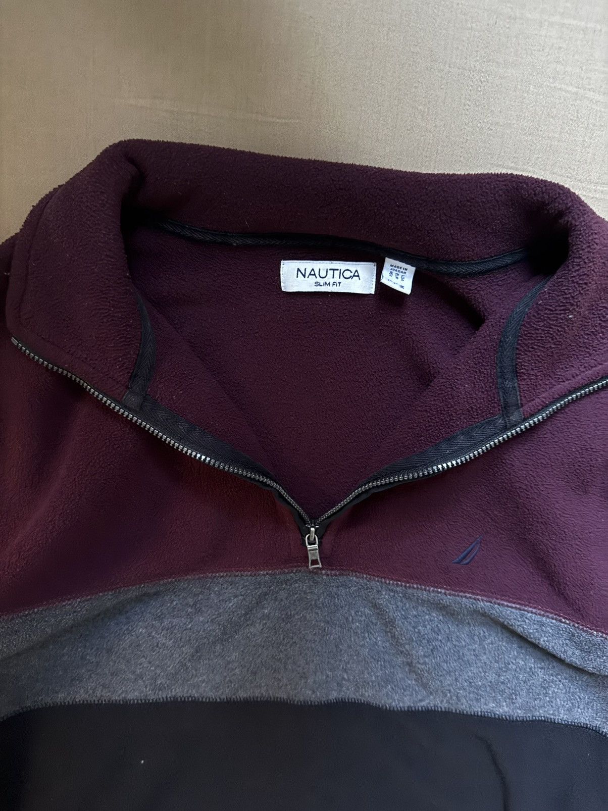 Nautica Nautica color block burgundy half-zip Size US M / EU 48-50 / 2 - 4 Thumbnail