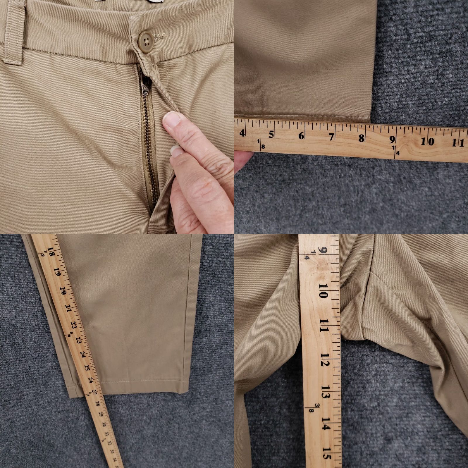 Lands' End Lands' End Pants Womens 6 Tall Chino Straight Flat Front Casual Beige Size 28" / US 6 / IT 42 - 8 Thumbnail