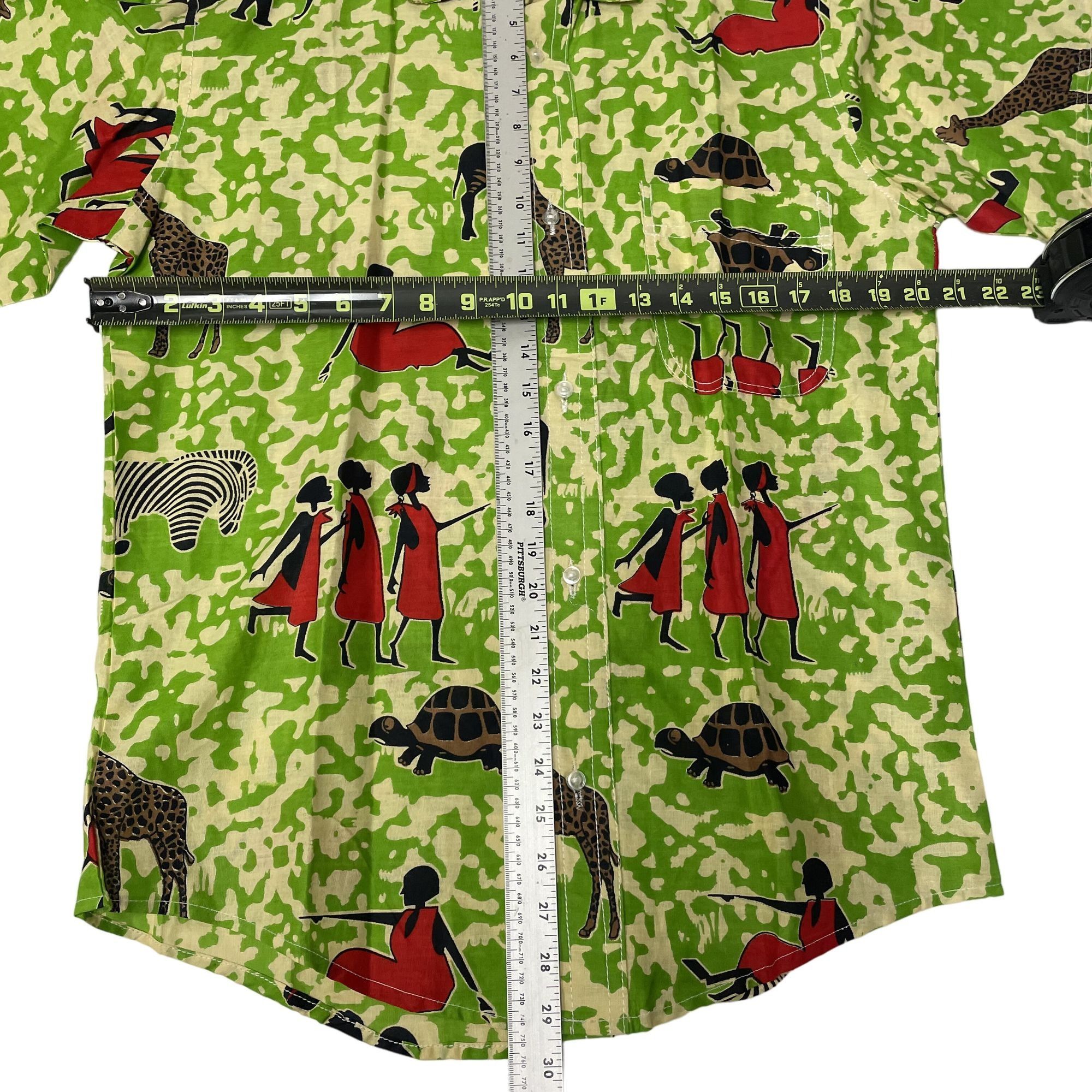Other Vtg Custom AFRICAN TRIBAL Print ZULU Women WILDLIFE Shirt Size US L / EU 52-54 / 3 - 4 Thumbnail