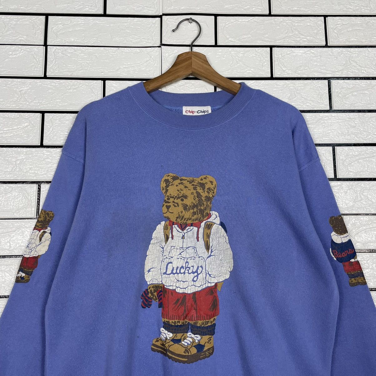 Japanese Brand Chip Chips Lucky Bear Crewneck Sweatshirt Size US M / EU 48-50 / 2 - 2 Thumbnail
