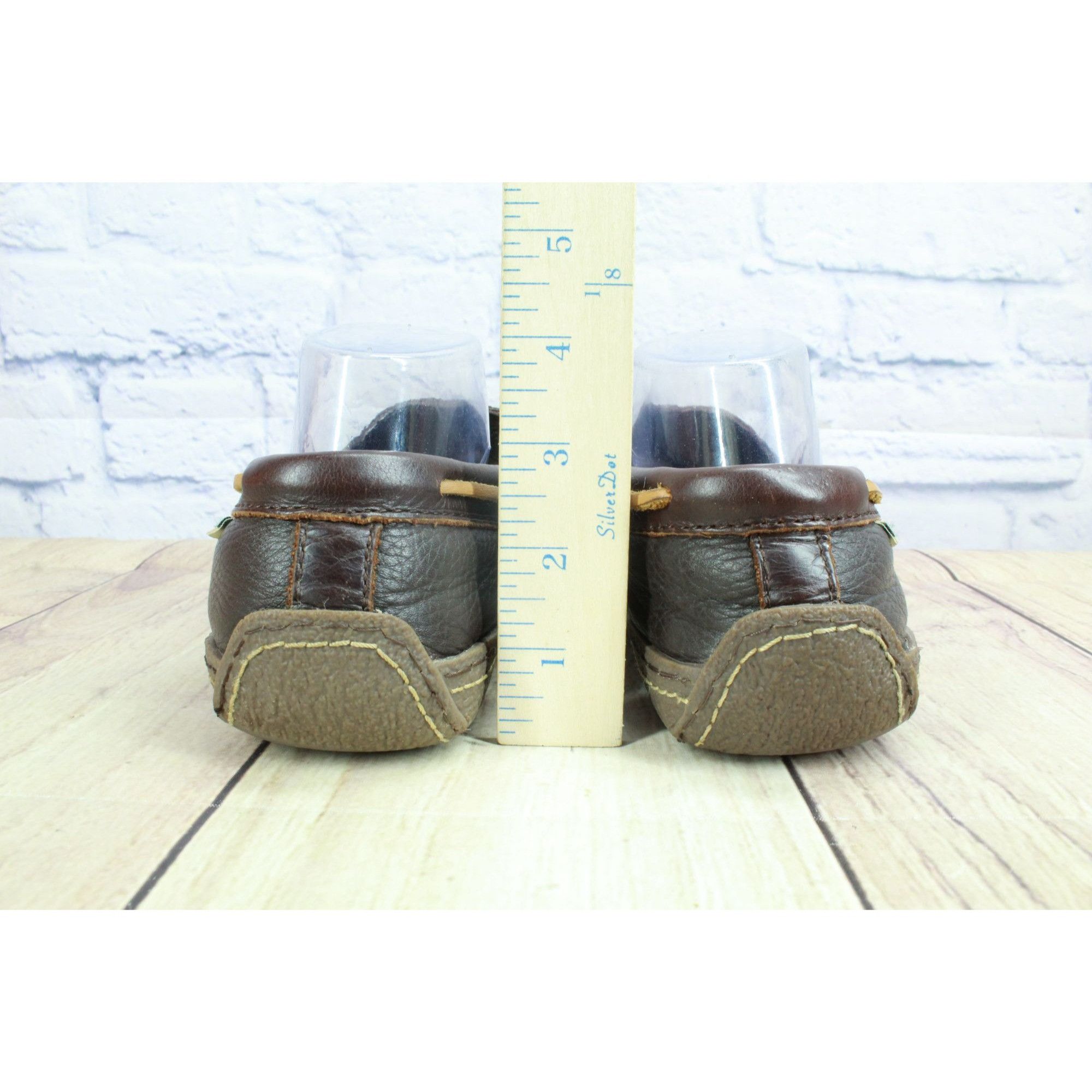 L.L. Bean LL Bean Flannel Lined Handsewn Leather Slippers Men’s Size US 8 / EU 41 - 6 Thumbnail