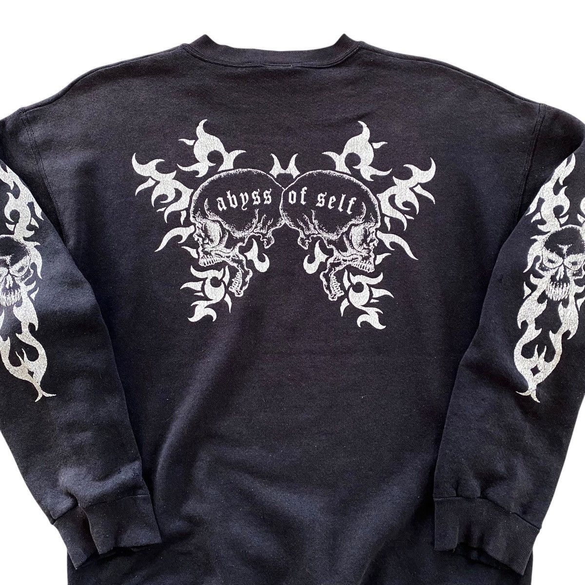 Band Tees × Vintage Rare Death Low ABYSS Of SELF Skull Black Angel Sweatshirt Size US L / EU 52-54 / 3 - 4 Thumbnail