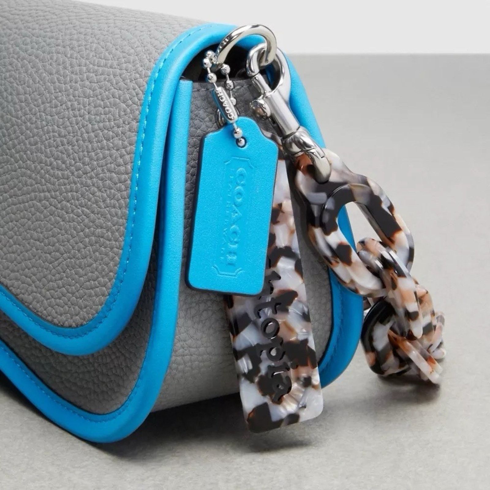Coach NWT Coach Wavy Dinky Bag Shoulder Leather CK113 SURF BLUE Size ONE SIZE - 13 Thumbnail