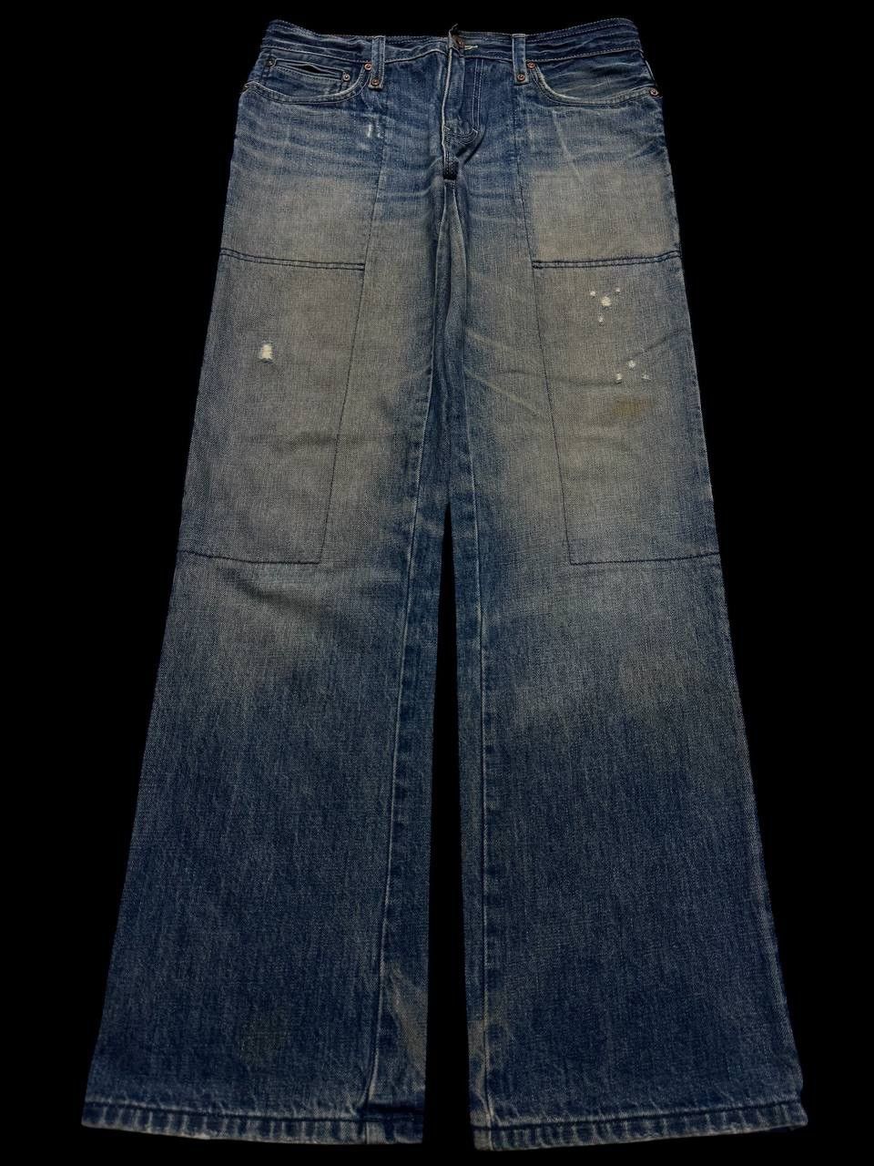 Gap BAGGY Gap Rusty Mudwash Distressed Straight Baker Pants Jean Size US 31 - 1 Thumbnail