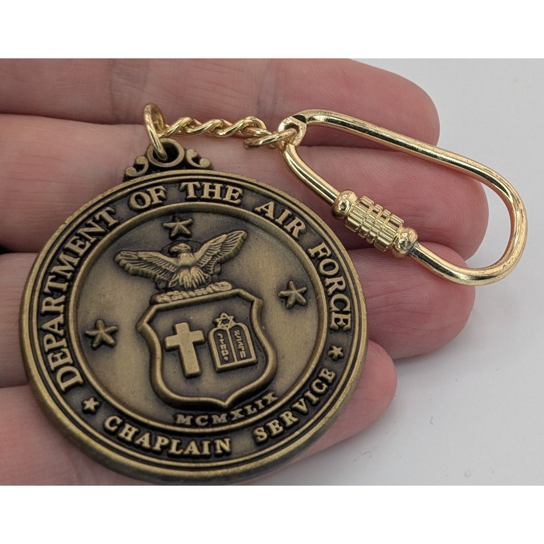 Other US Air Force Chaplain Service Keychain With Bronze Medallion Size ONE SIZE - 7 Thumbnail