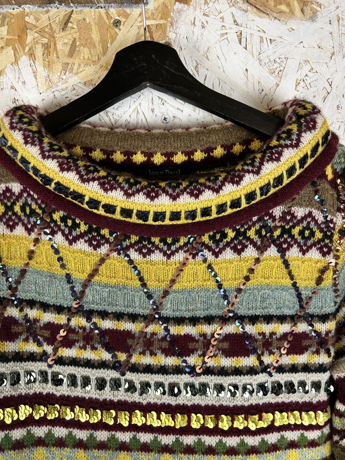 Jean Paul Gaultier Jean Paul Gaultier AW 1999 Fair Isle Wool Maxi Sweater Dress Size L / US 10 / IT 46 - 6 Thumbnail