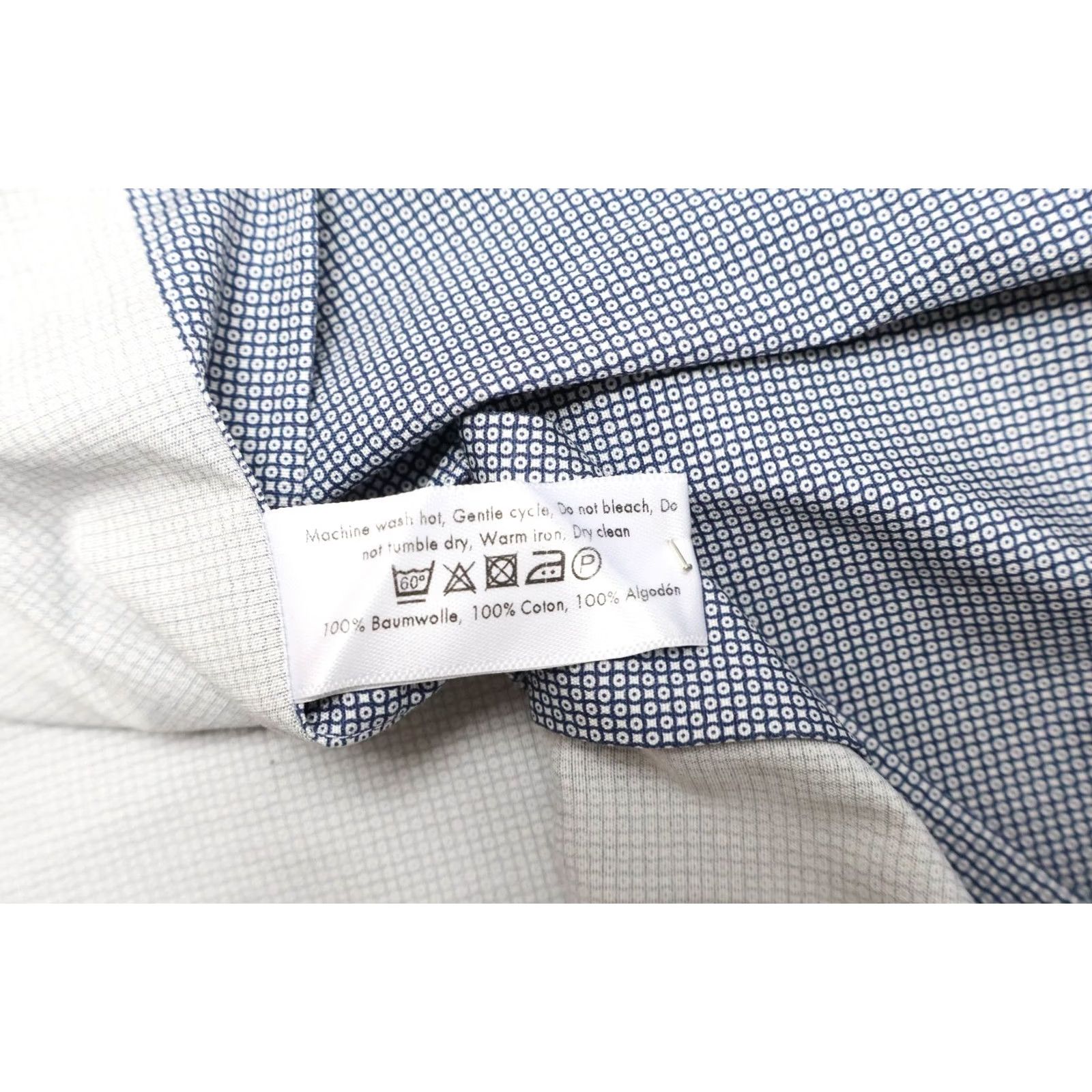 Eton ETON Contemporary Blue Patterned Cutaway Button Up Shirt Men's 43 / 17 Size US XL / EU 56 / 4 - 7 Thumbnail
